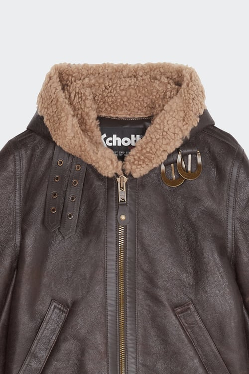 SCHOTT BOMBARDIER CAPU Marron