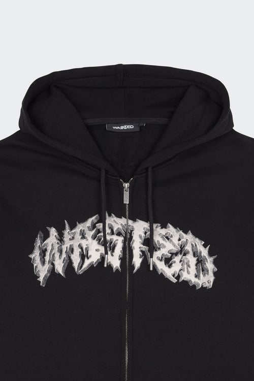 WASTED Hoodie zippé Noir