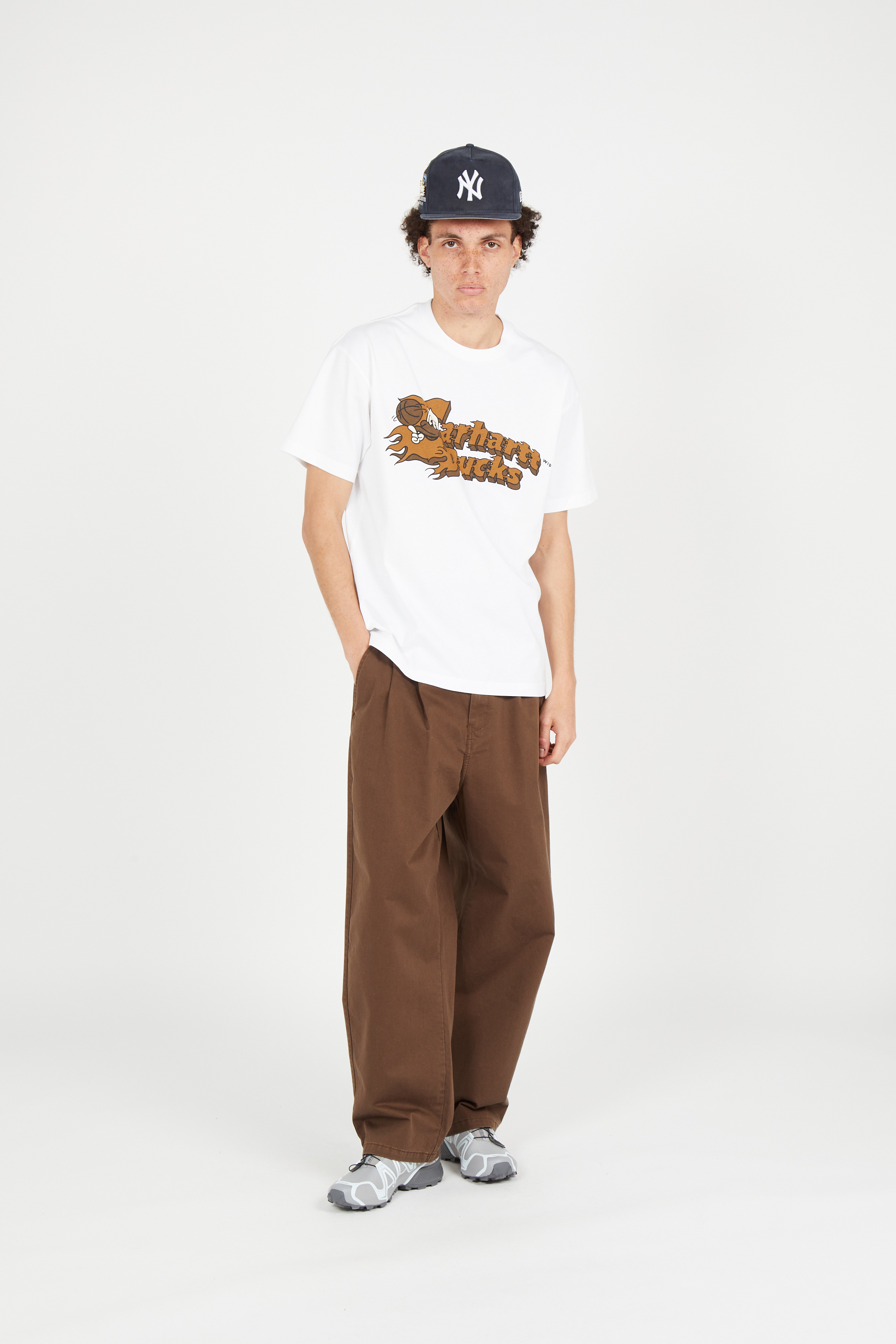 Regular-fit round-neck cotton T-shirt White