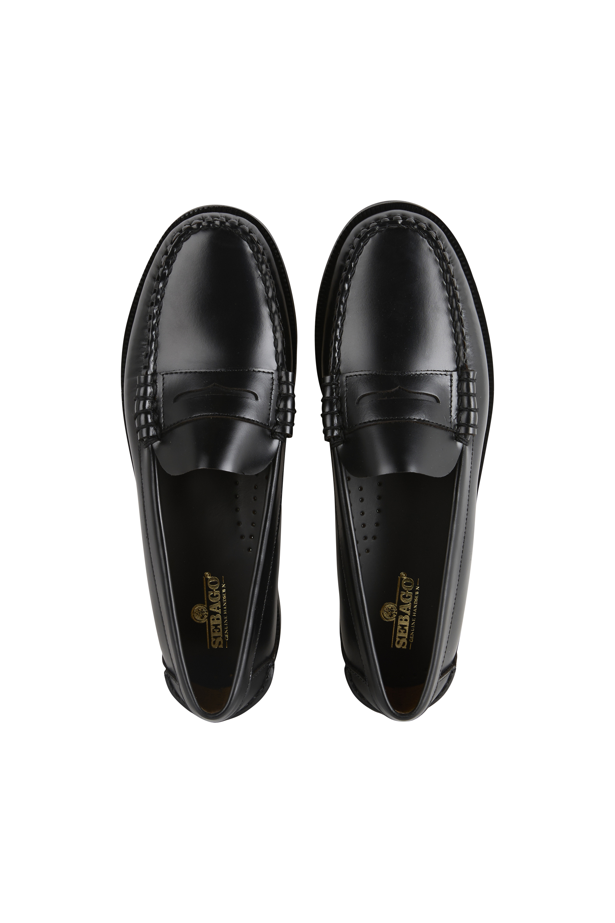 Leather deck shoes SEBAGO Black