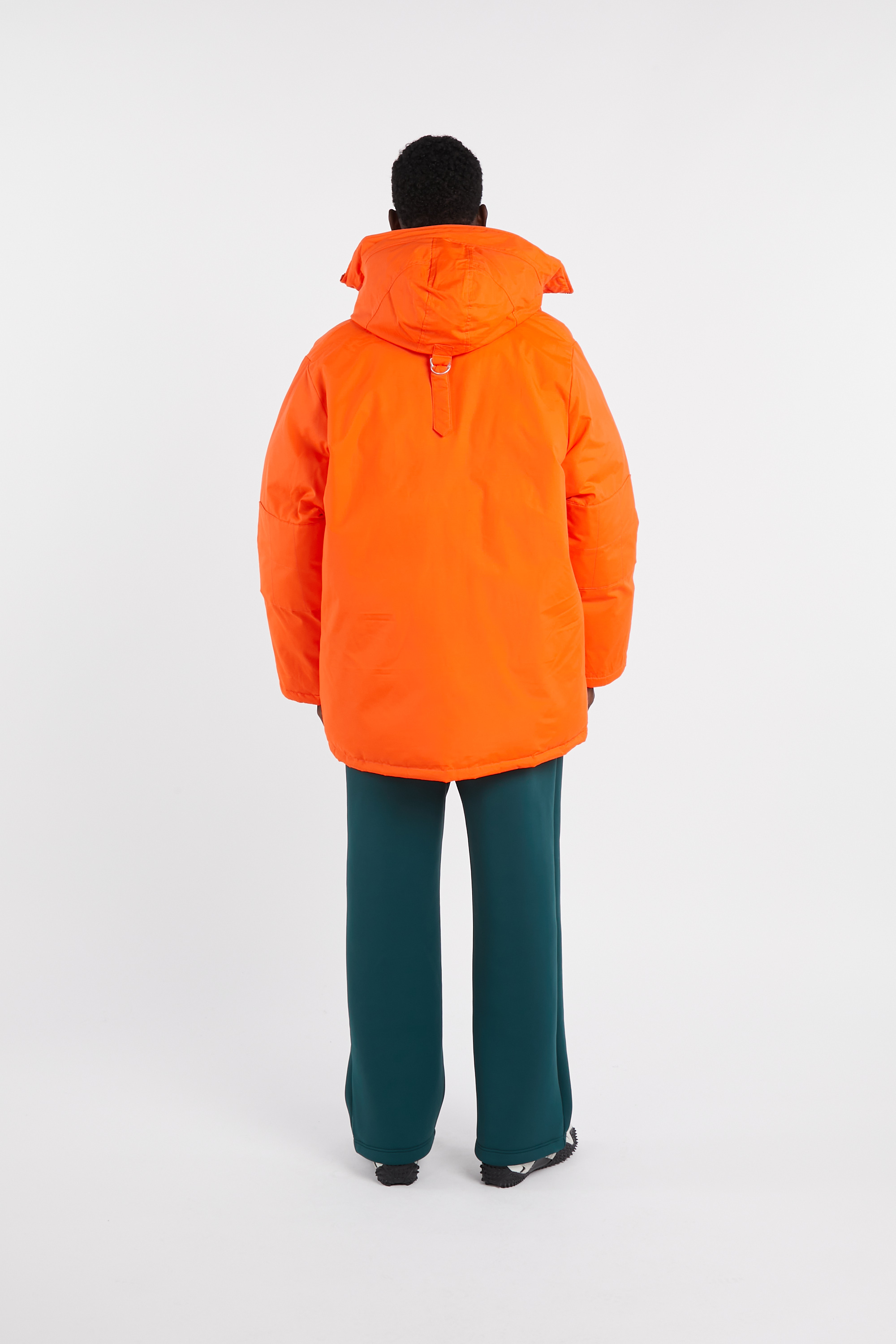 Lightweight quilted padded jacket with high neck Orange