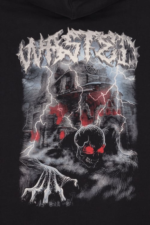 WASTED Hoodie zippé Noir