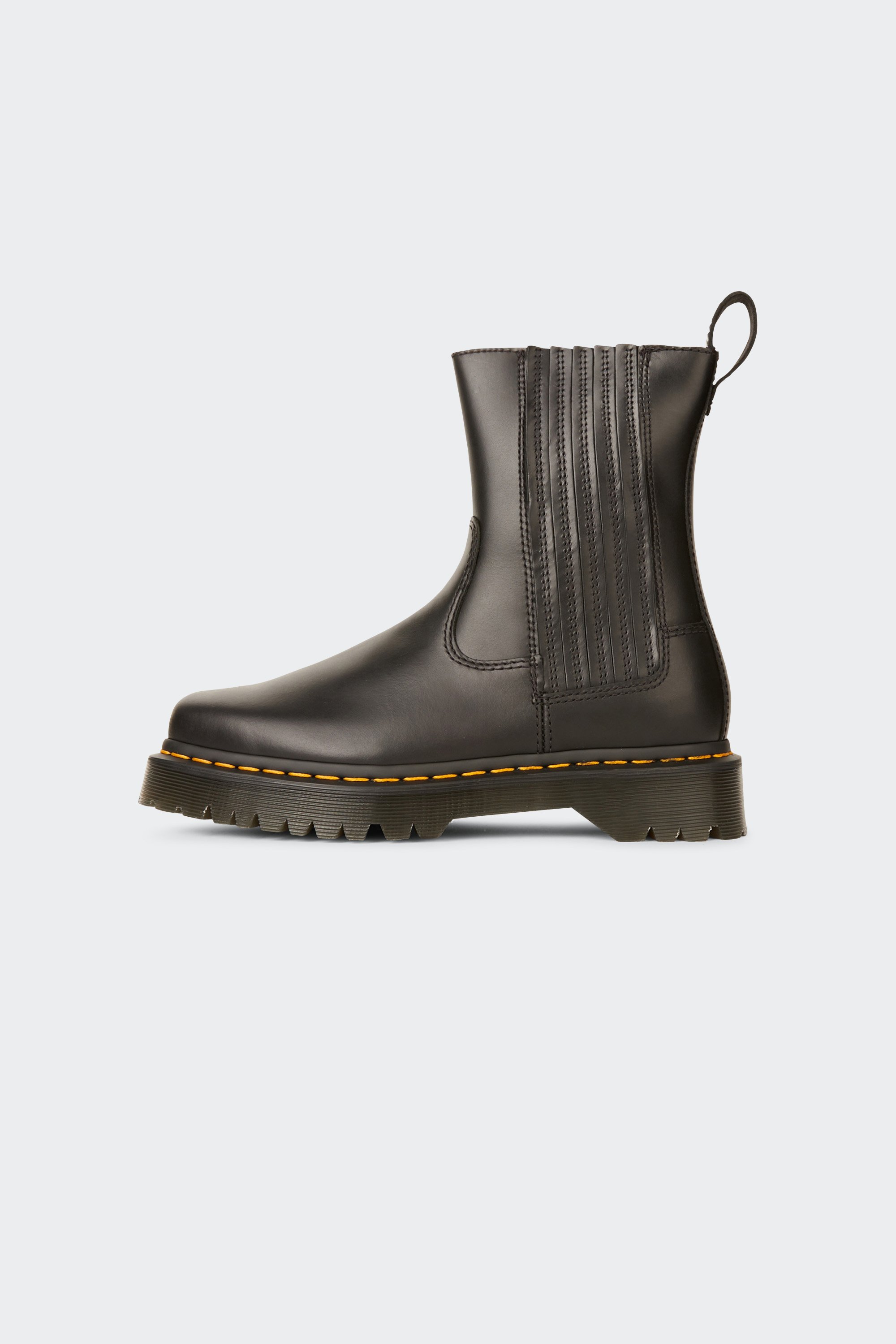 Heeled leather mid-calf boots | Black by DR. MARTENS Heeled leather mid-calf boots Black