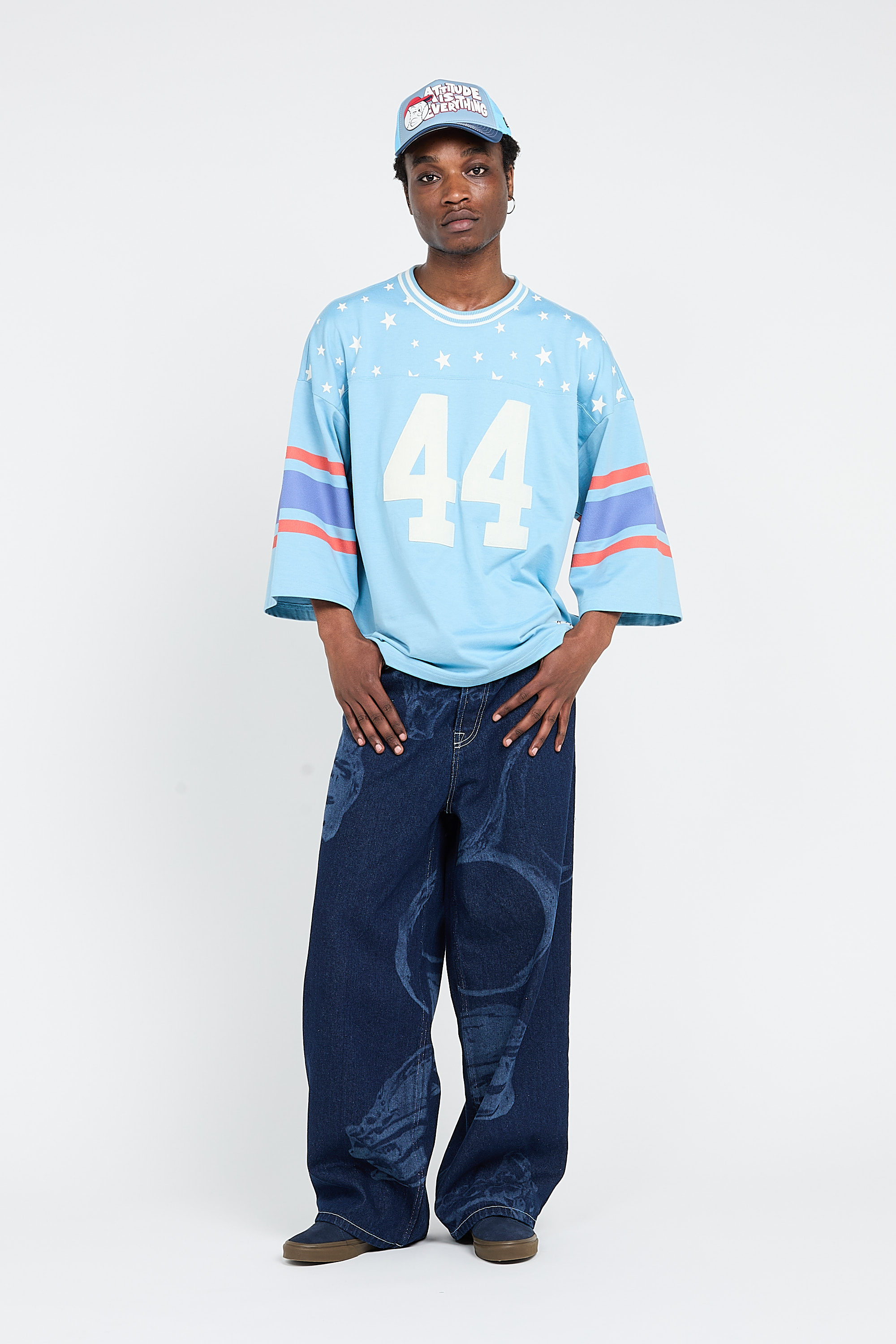 Regular-fit round-neck cotton T-shirt Multicolored