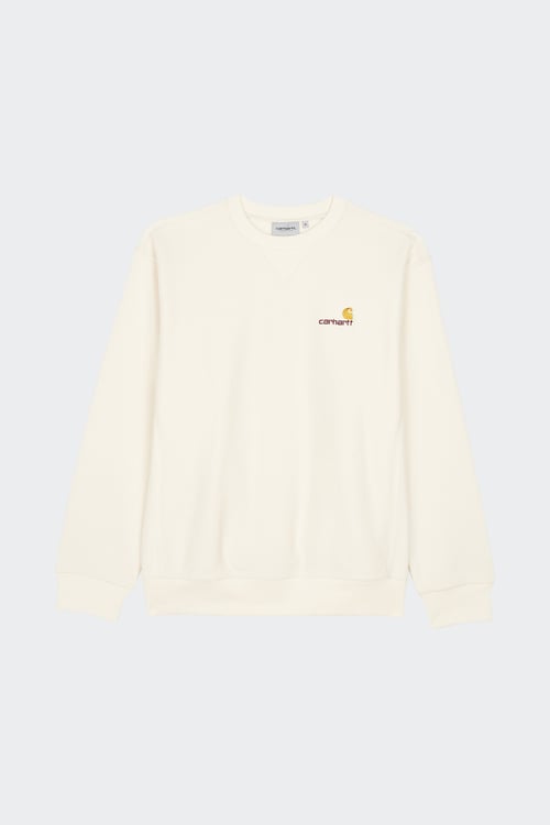 CARHARTT WIP Sweat col rond loose-fit en coton mélangé Beige
