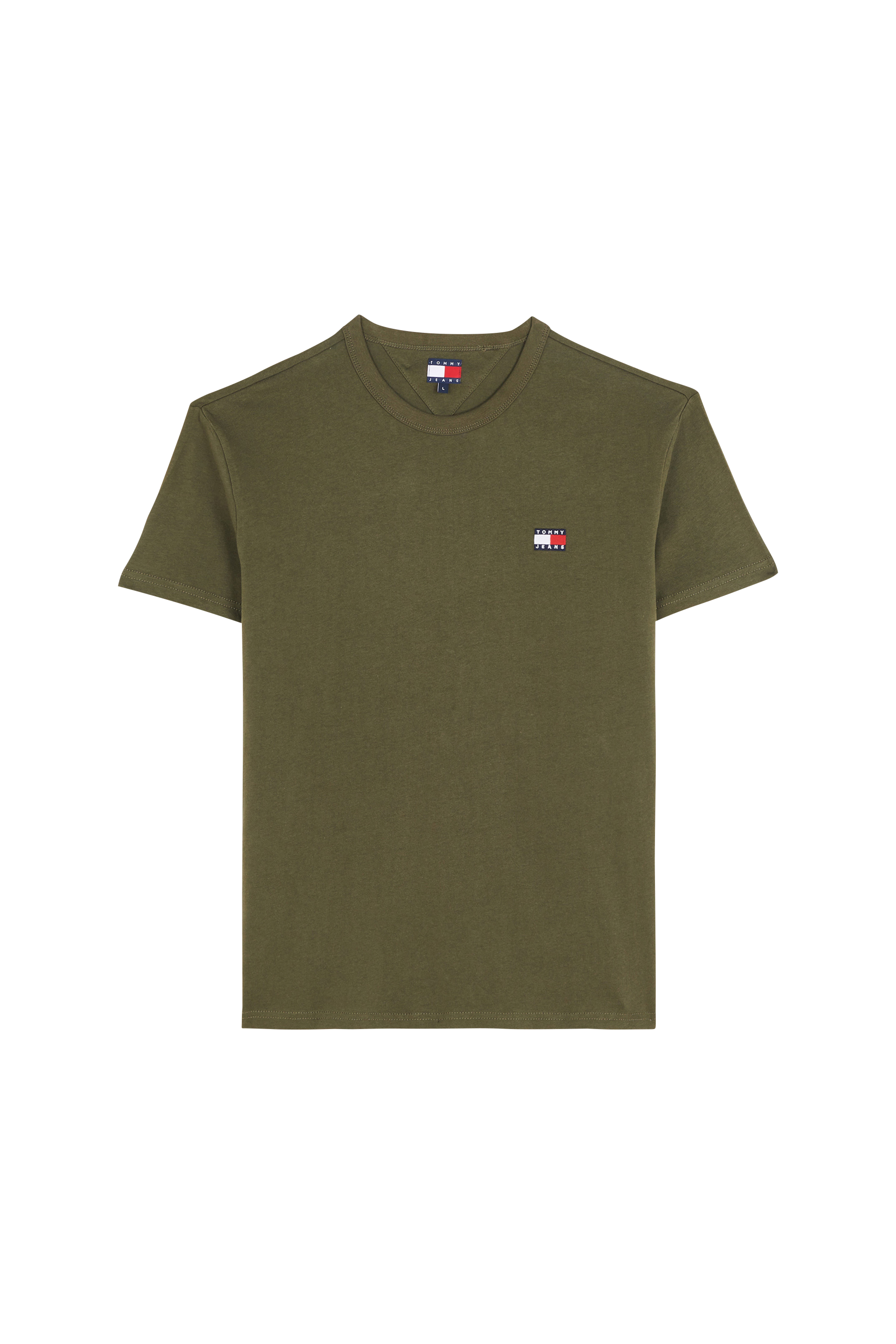 Regular-fit round-neck cotton T-shirt Green