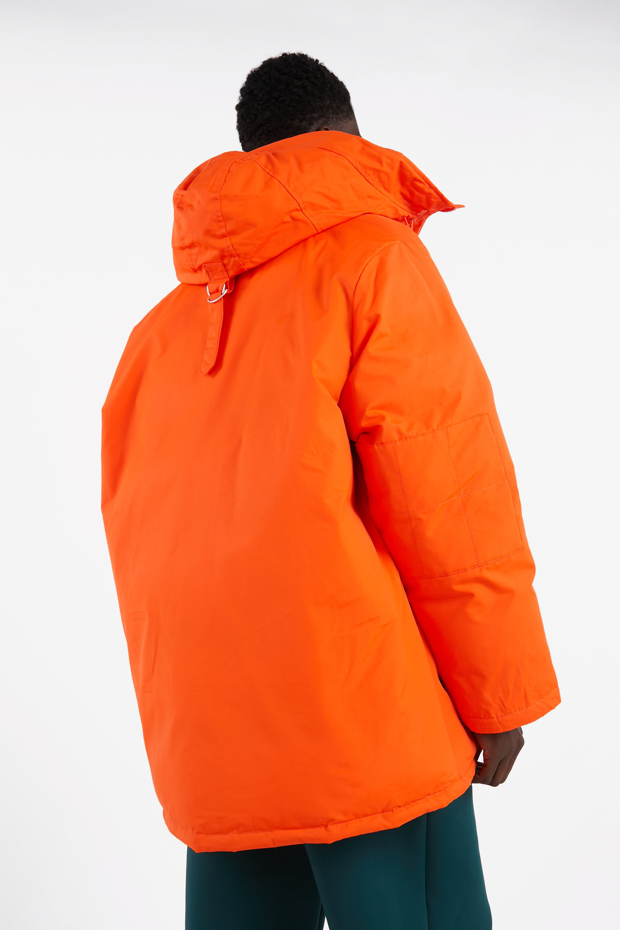 Lightweight quilted padded jacket with high neck Orange