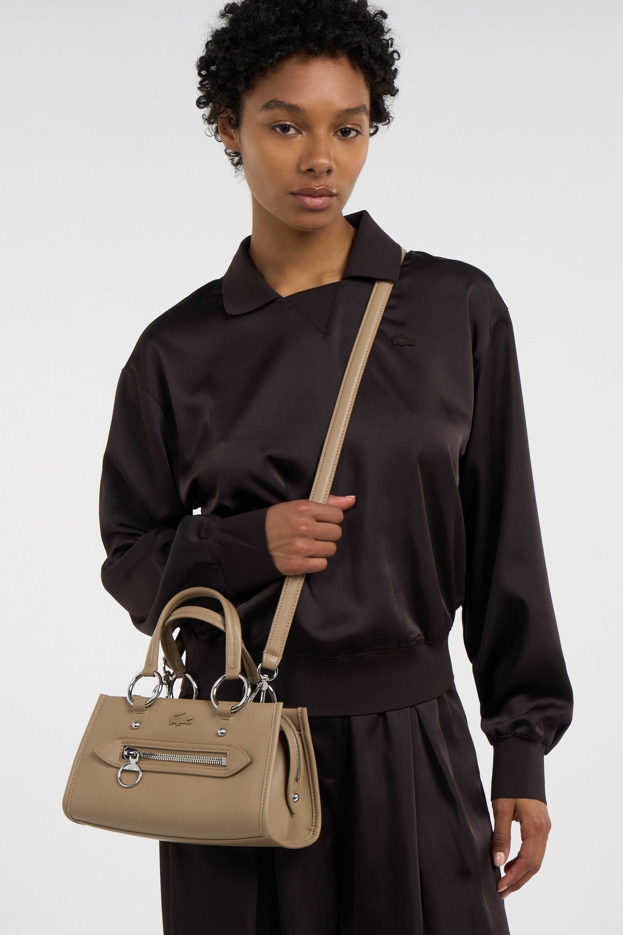 Sac à main LACOSTE Marron