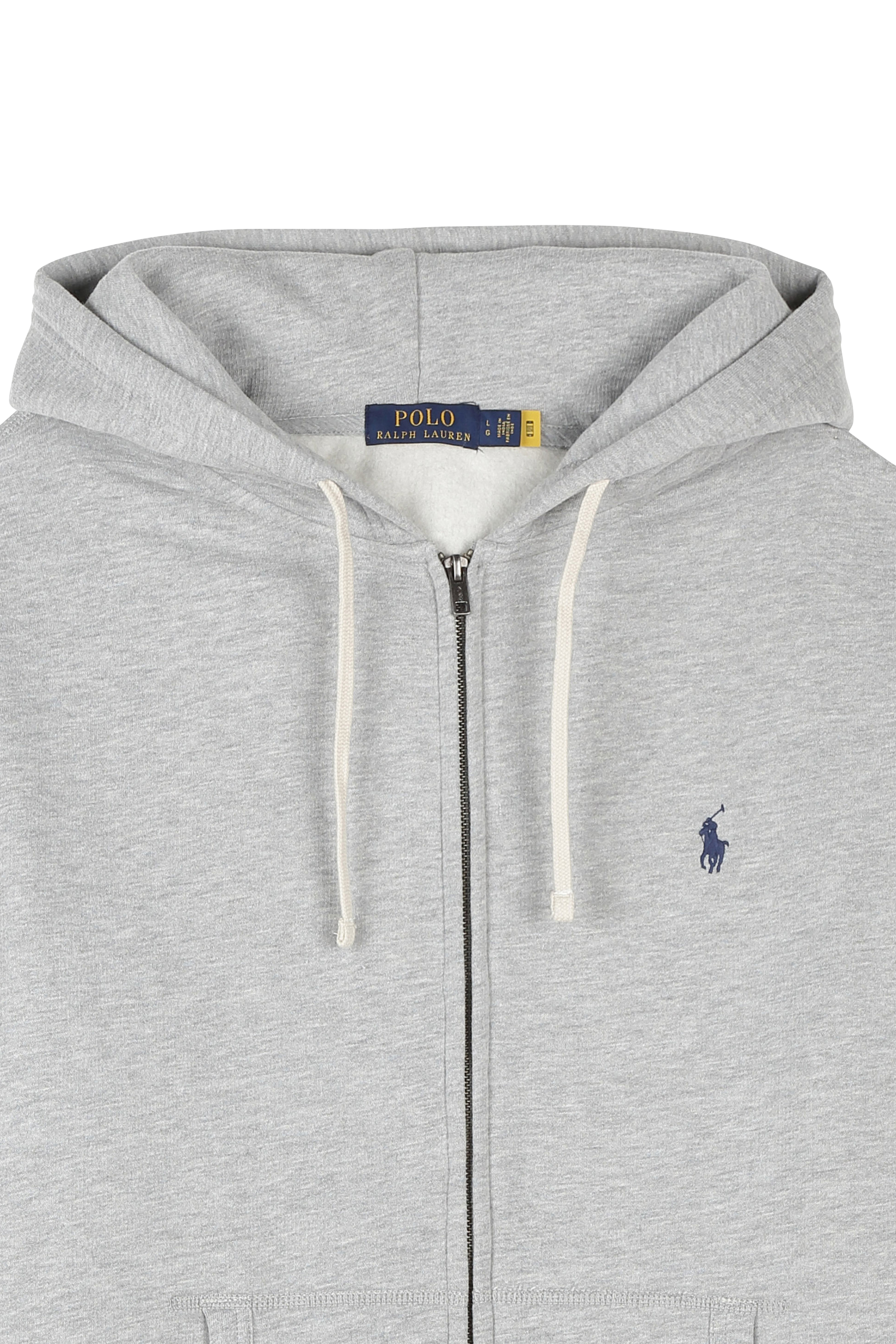 Sweat à capuche en coton mélangé Gris