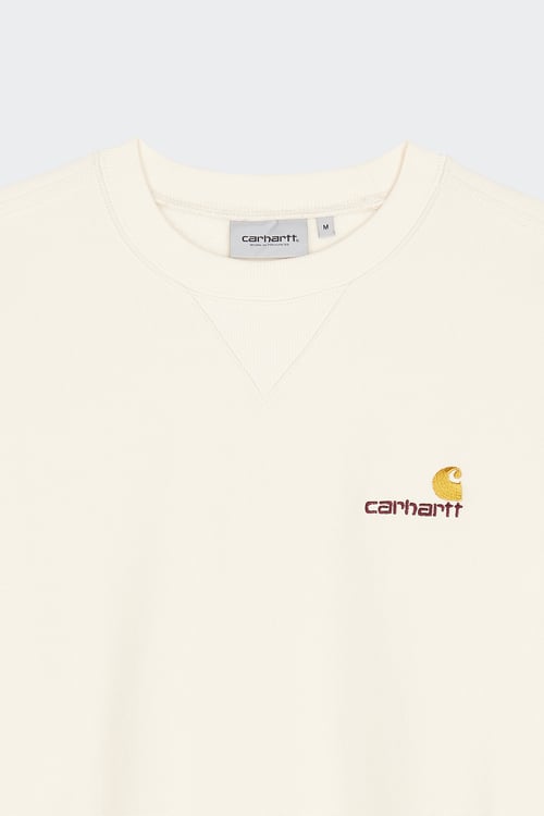 CARHARTT WIP Sweat col rond loose-fit en coton mélangé Beige