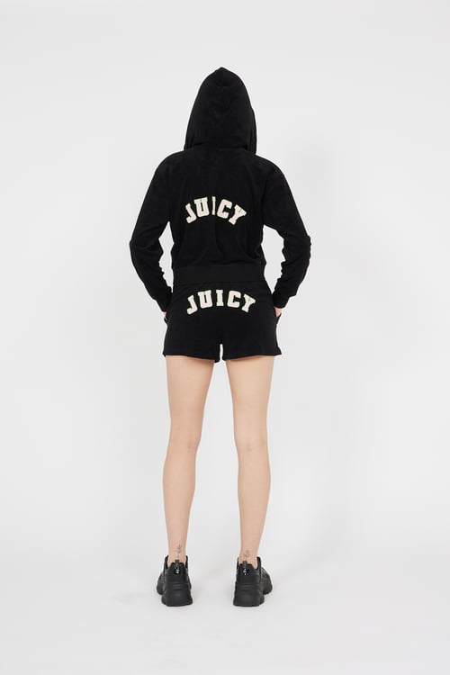 JUICY COUTURE zip-up hoodie Black