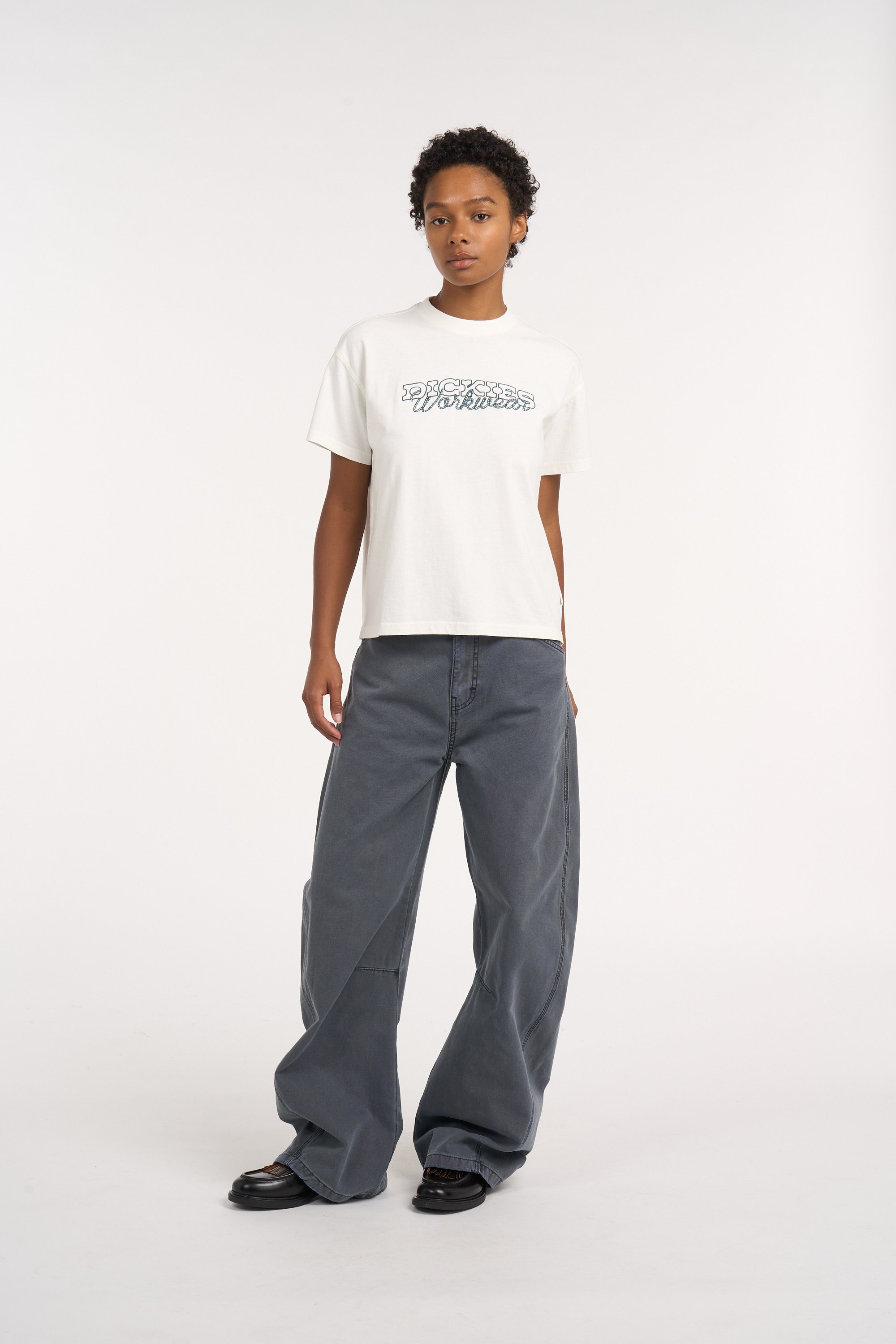 Regular-fit round-neck cotton T-shirt DICKIES Beige