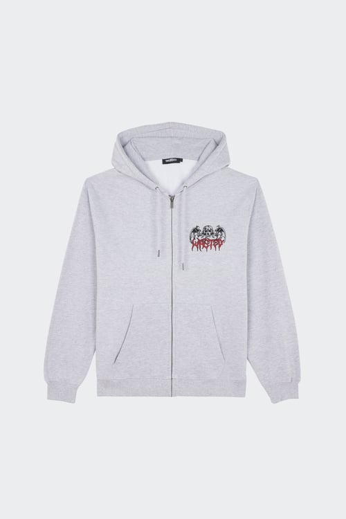 WASTED Hoodie zippé  Gris