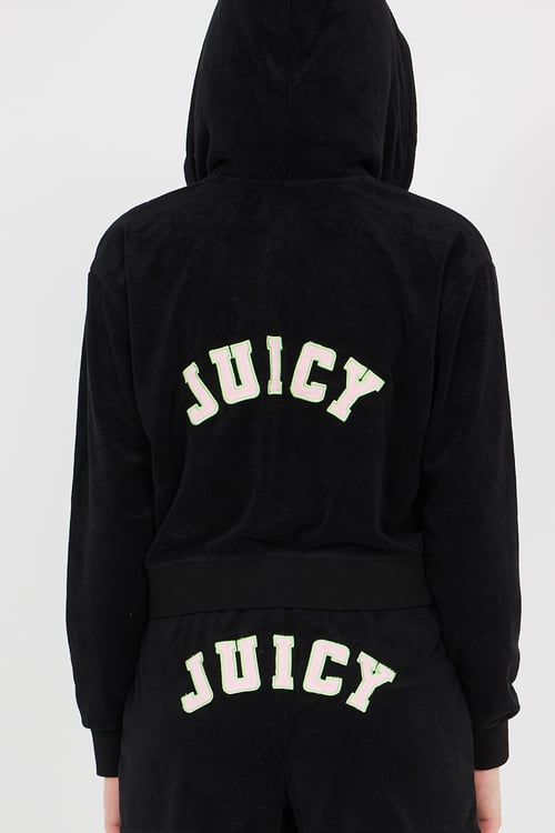 JUICY COUTURE zip-up hoodie Black