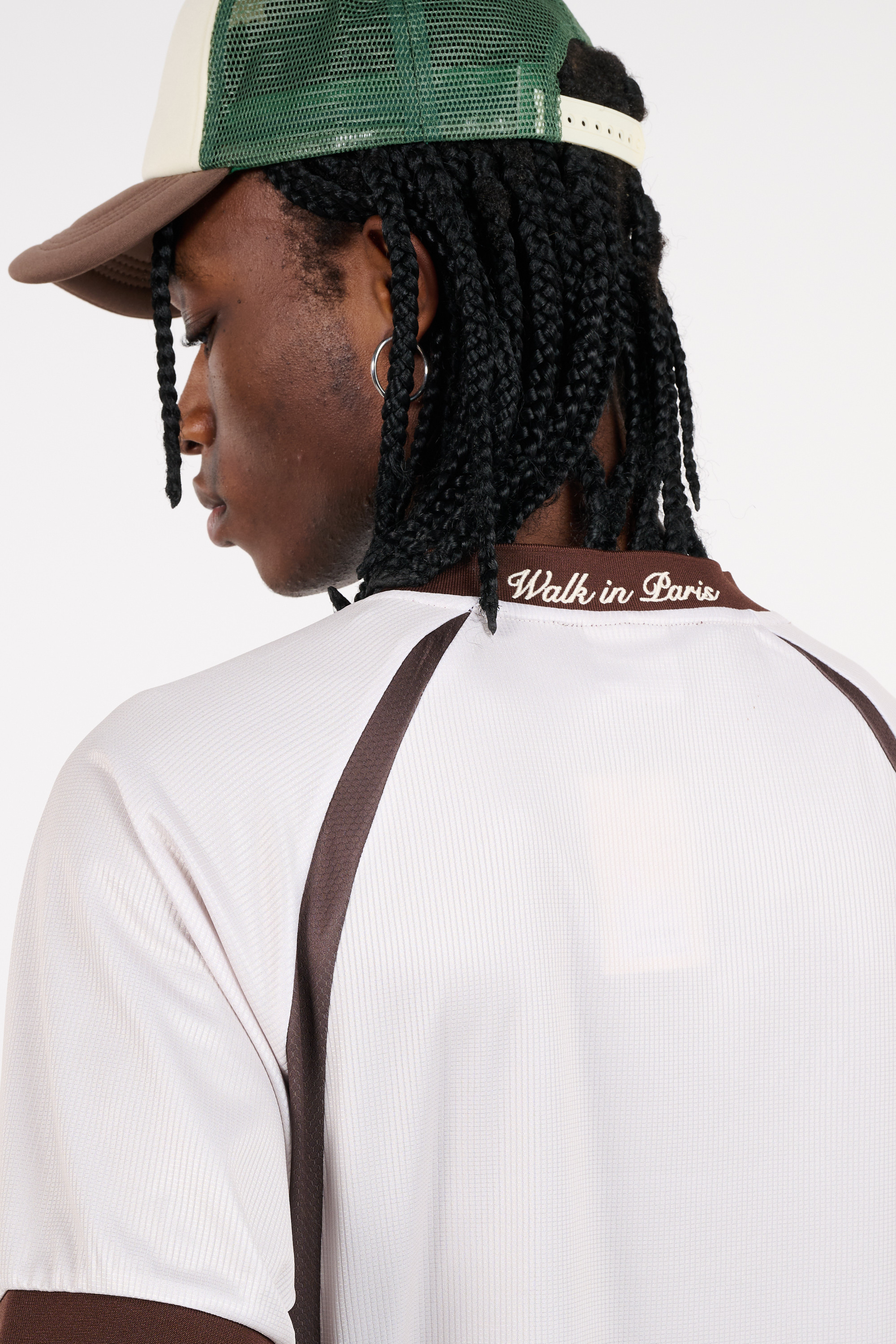 Regular-fit round-neck cotton T-shirt Beige