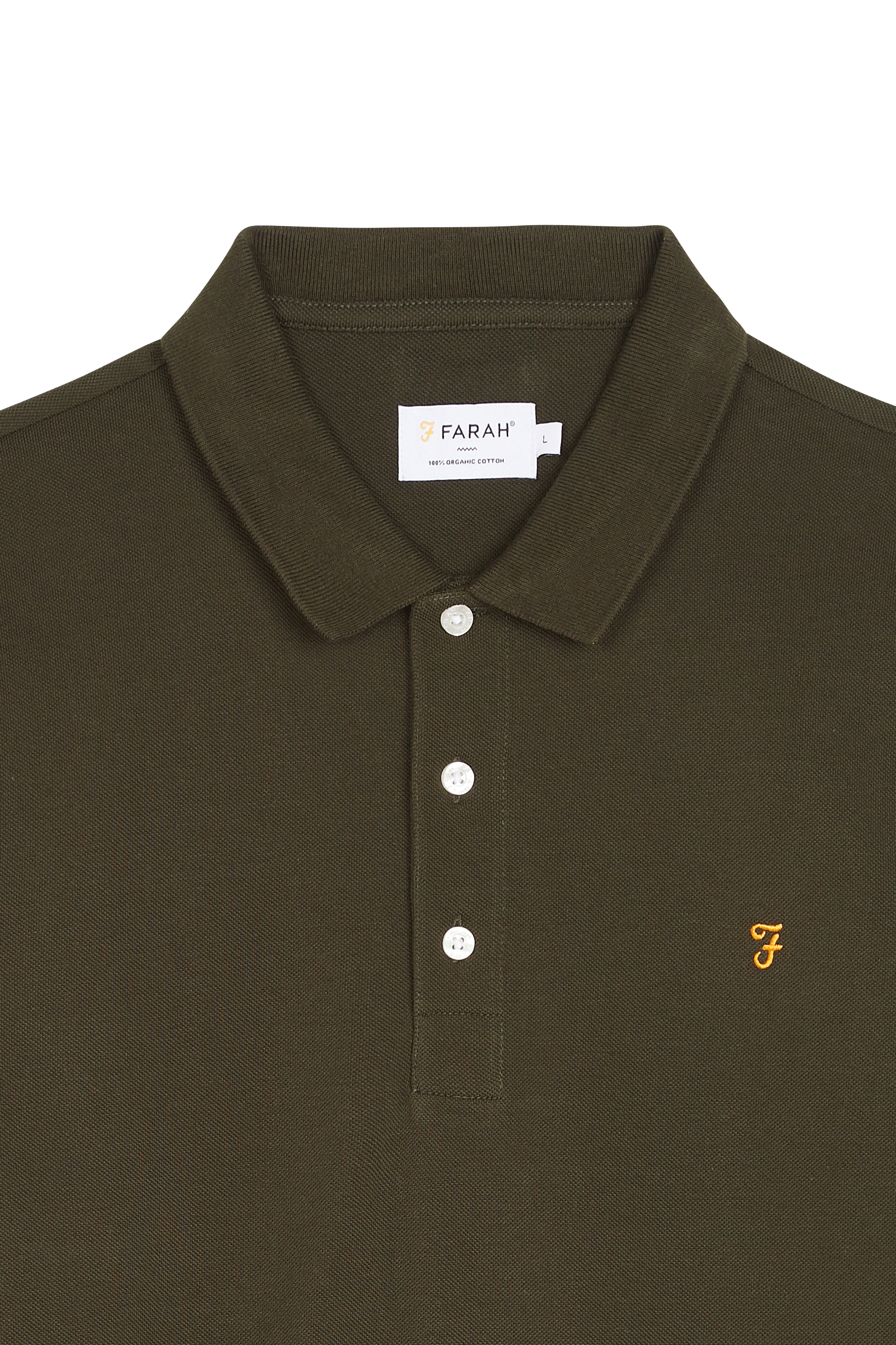 Short-sleeved organic cotton polo Green