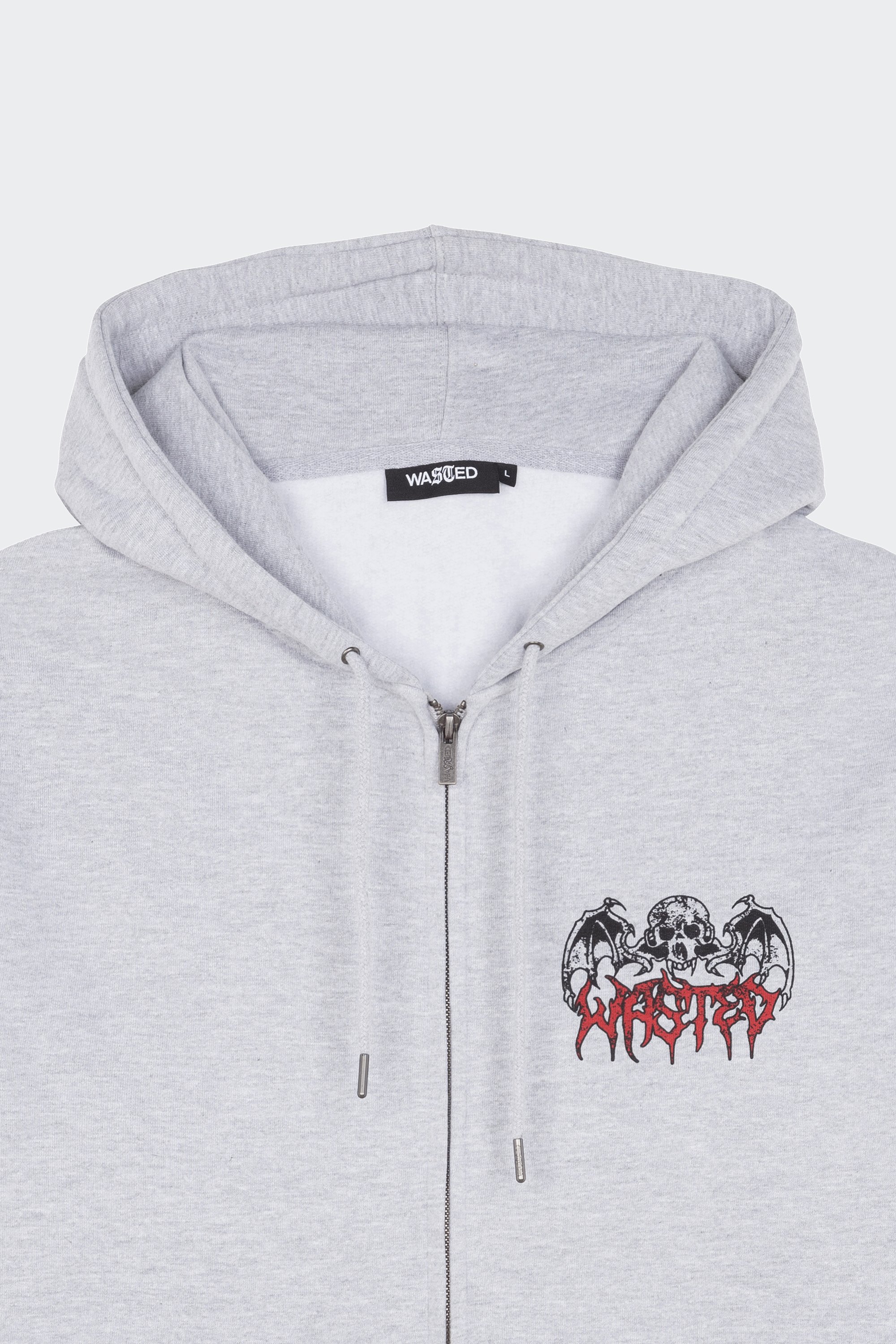 Hoodie zippé  | Gris by WASTED Hoodie zippé  Gris