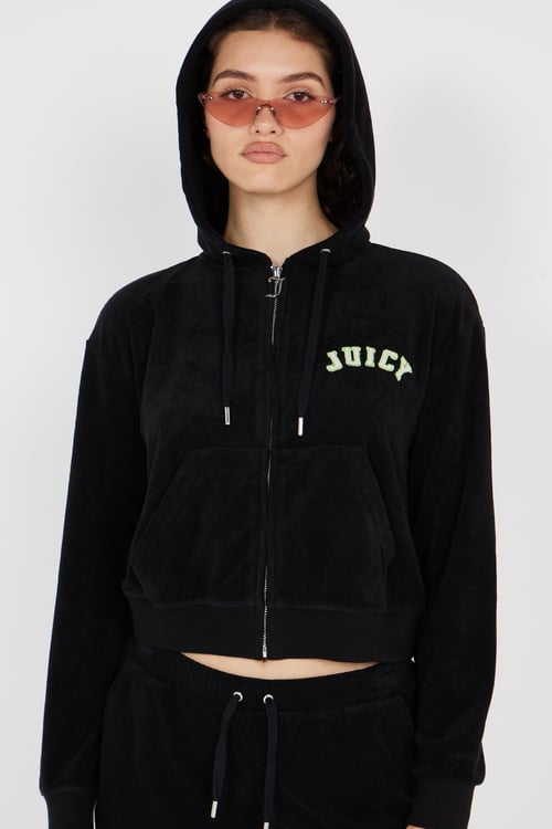 JUICY COUTURE zip-up hoodie Black