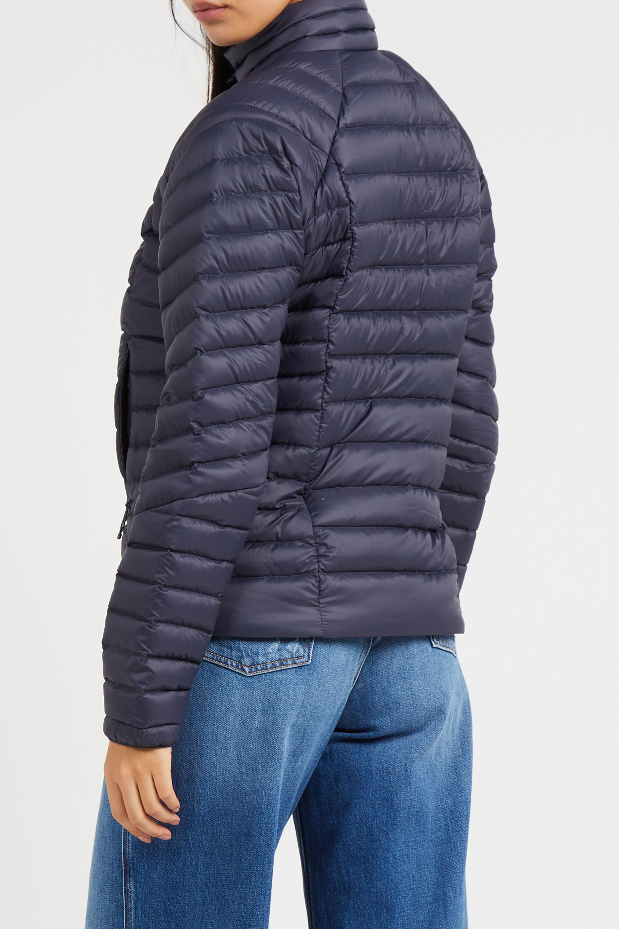 Lightweight quilted padded jacket with high neck | Blue PATAGONIA Women