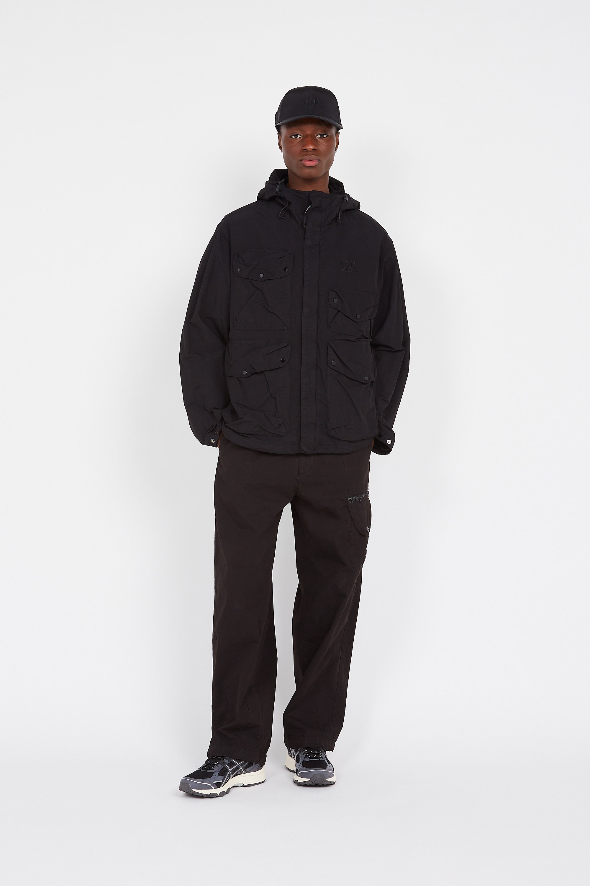 Pants Microreps Boxy Cargo Lens Pants Black C.p. Company