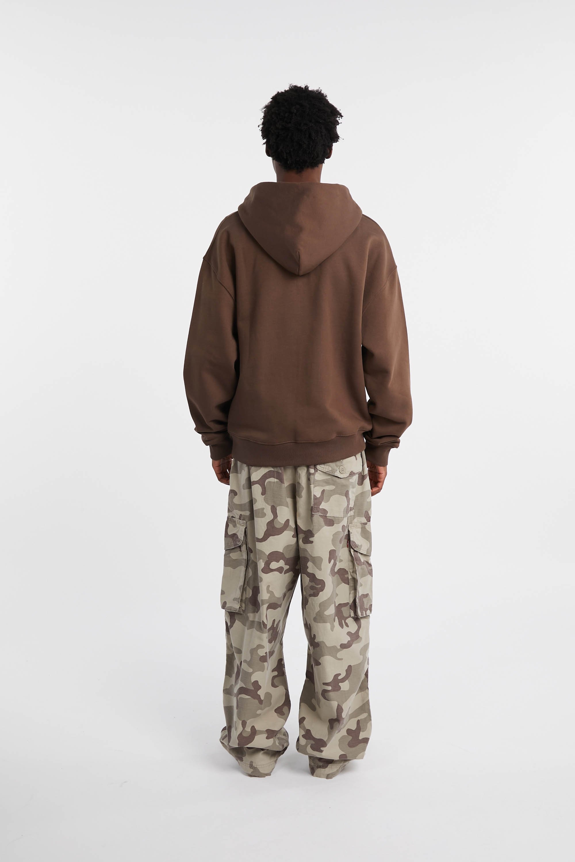 Hoodie zippé Marron