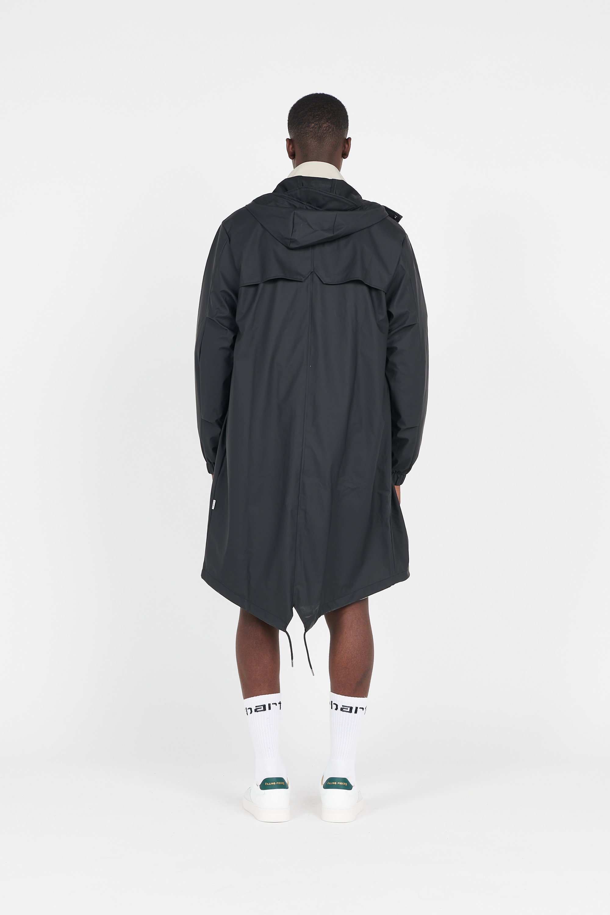 Hooded raincoat | Black RAINS Men