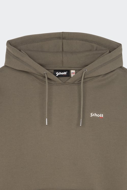 SCHOTT Hoodie Vert