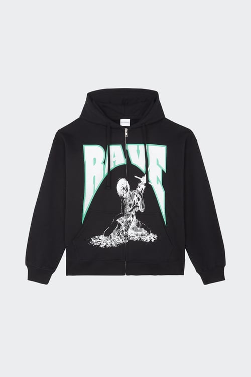 RAVE Hoodie zippé Noir
