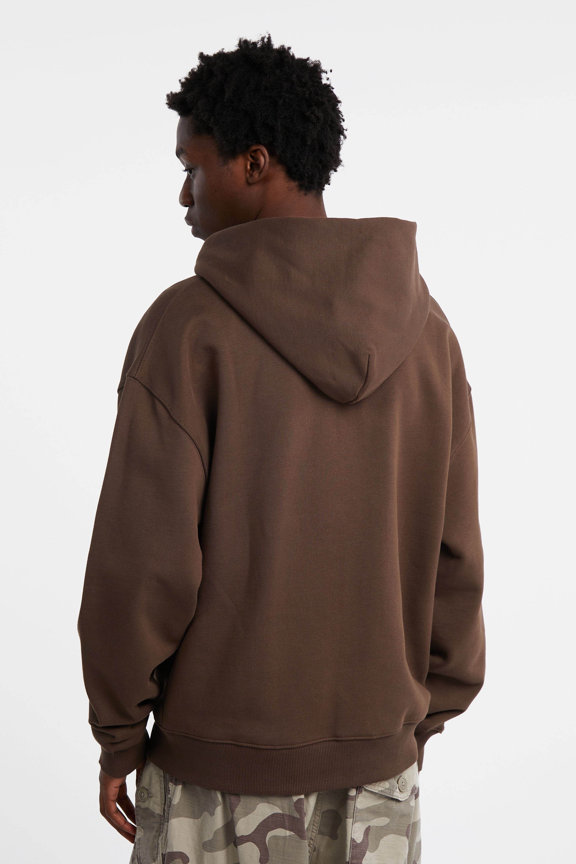 Hoodie zippé Marron