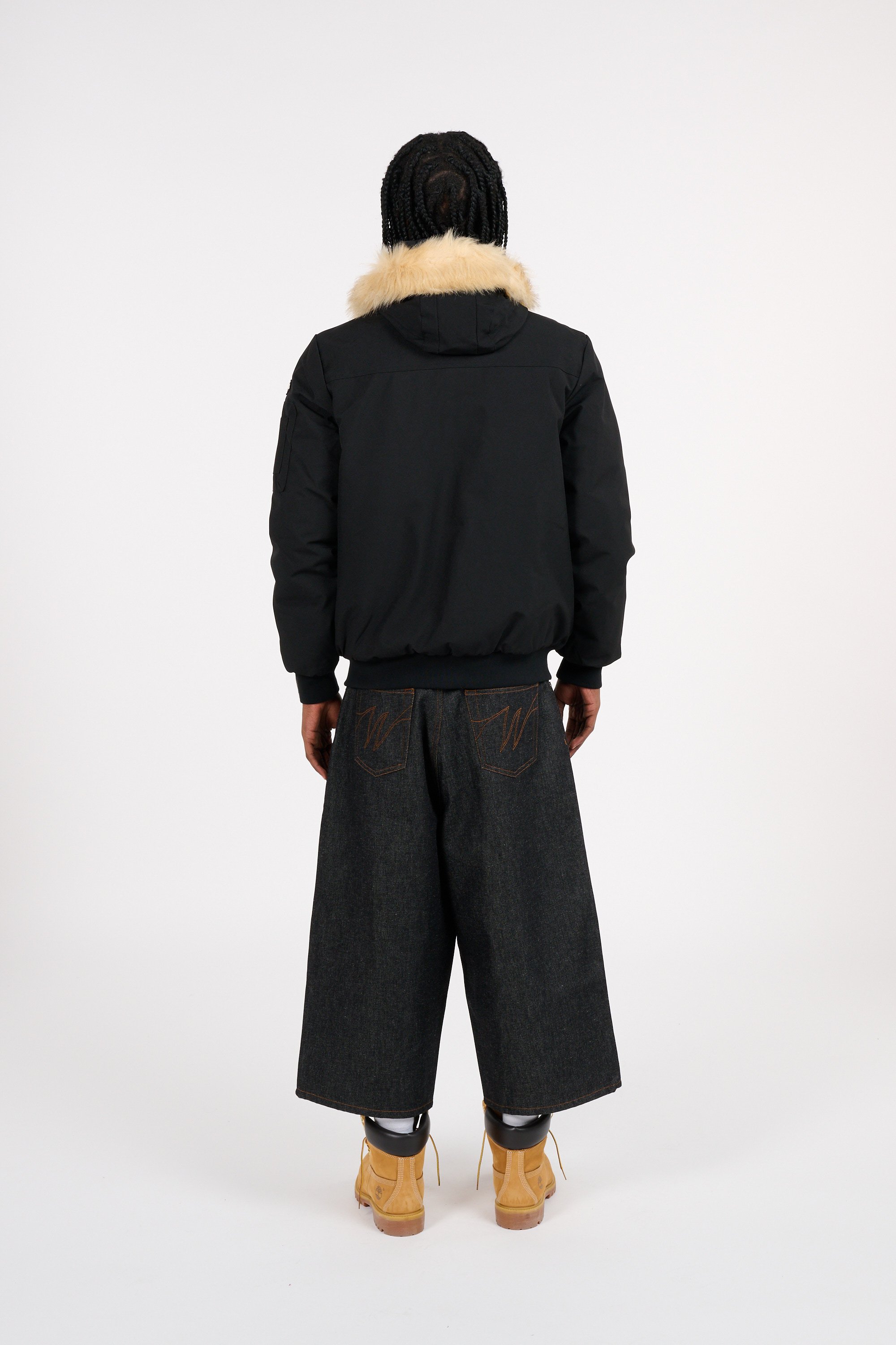 Lightweight quilted padded jacket with high neck Black