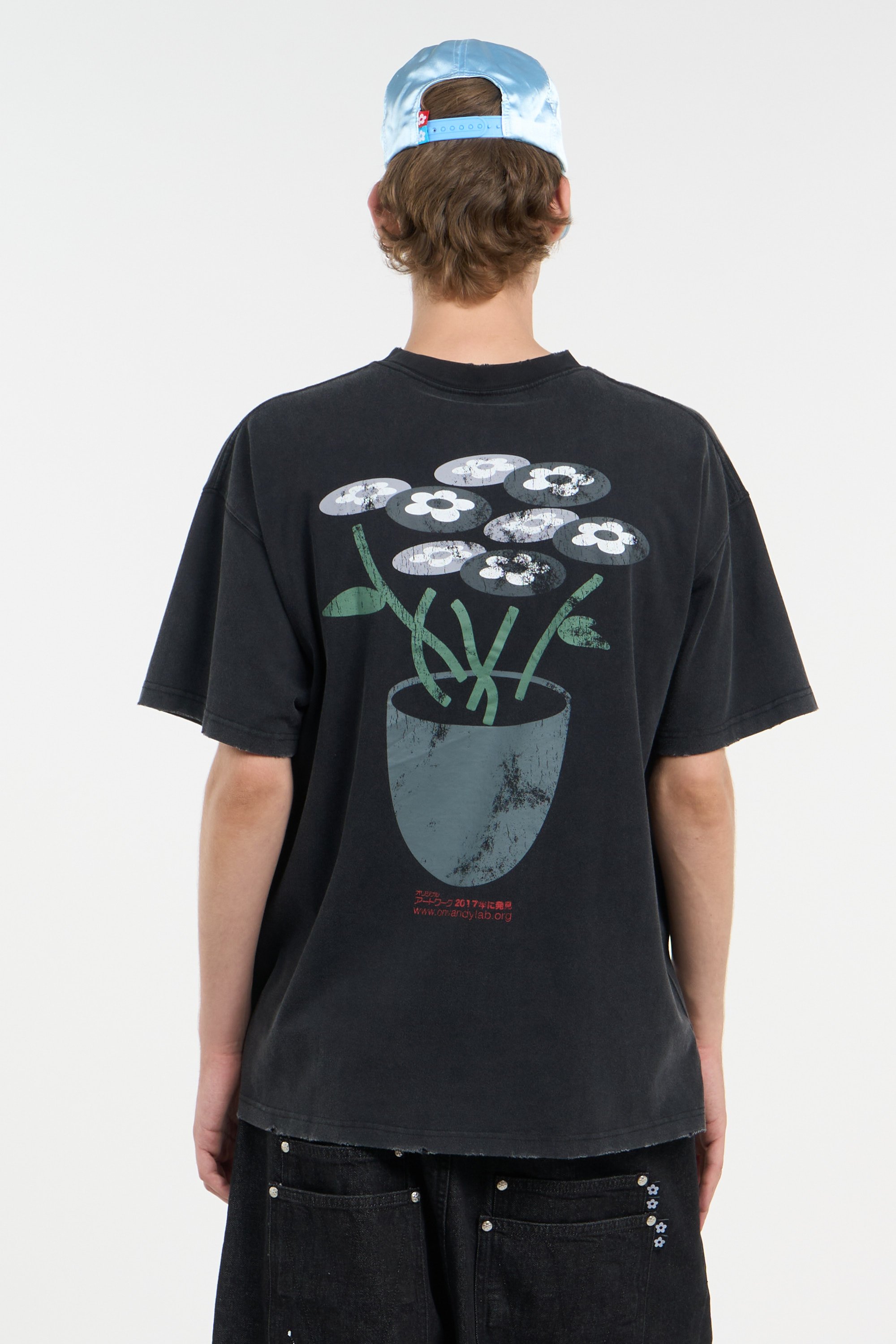 Regular-fit round-neck cotton T-shirt | Black VANDYTHEPINK Men