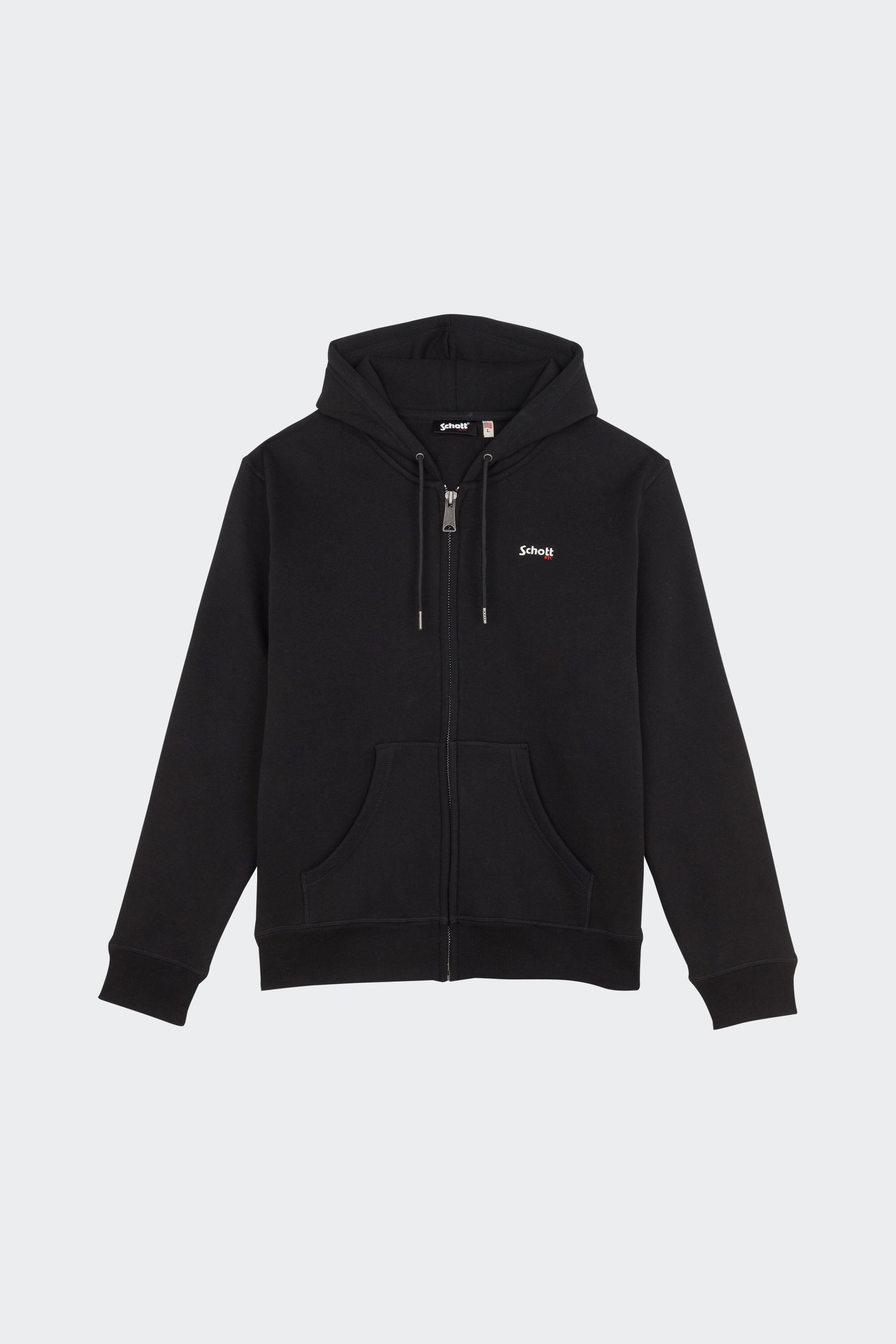 Zip-up hoodie | Black by SCHOTT Zip-up hoodie Black