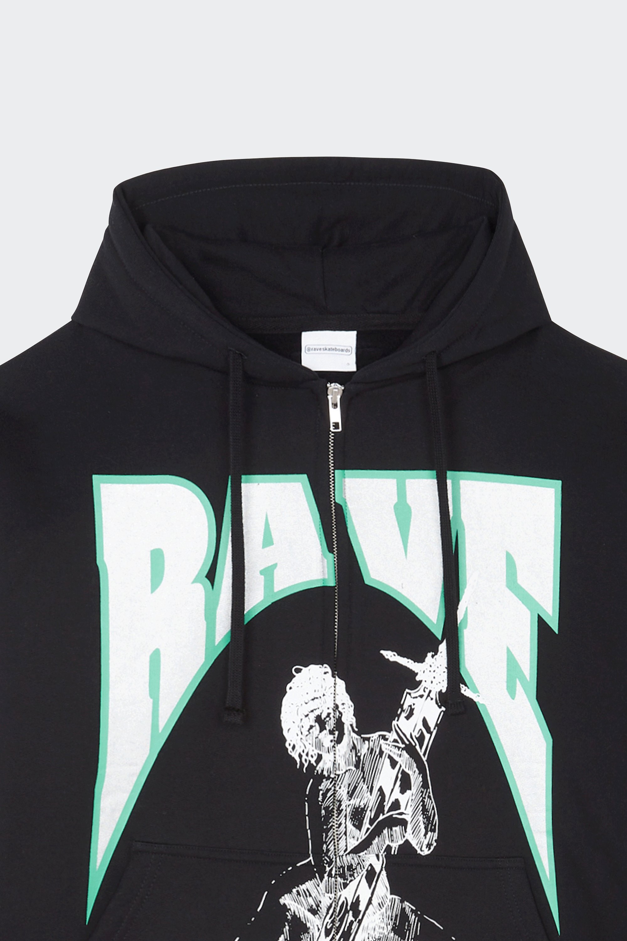 Zip-up hoodie | Black by RAVE Zip-up hoodie Black