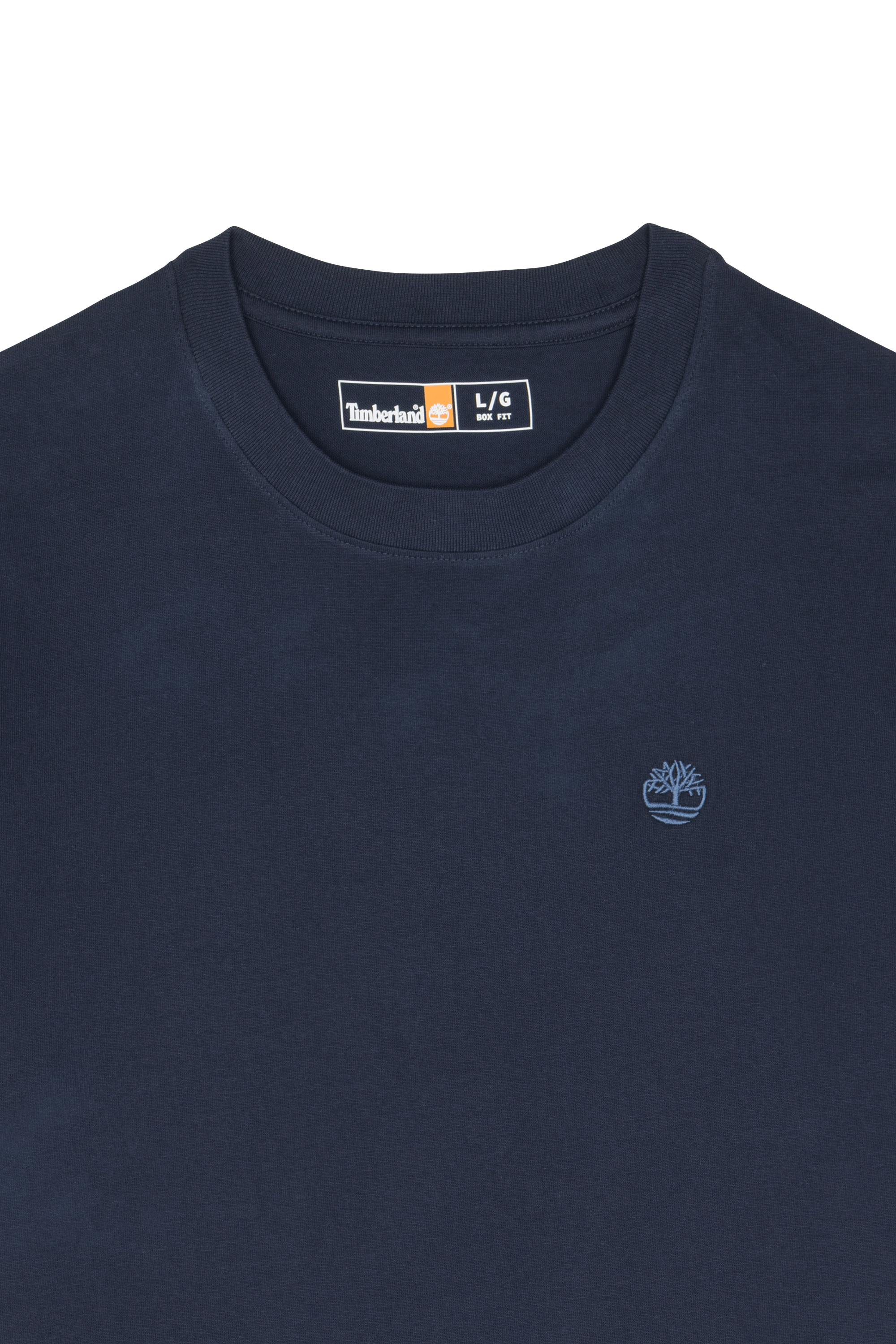 Regular-fit round-neck cotton T-shirt Blue