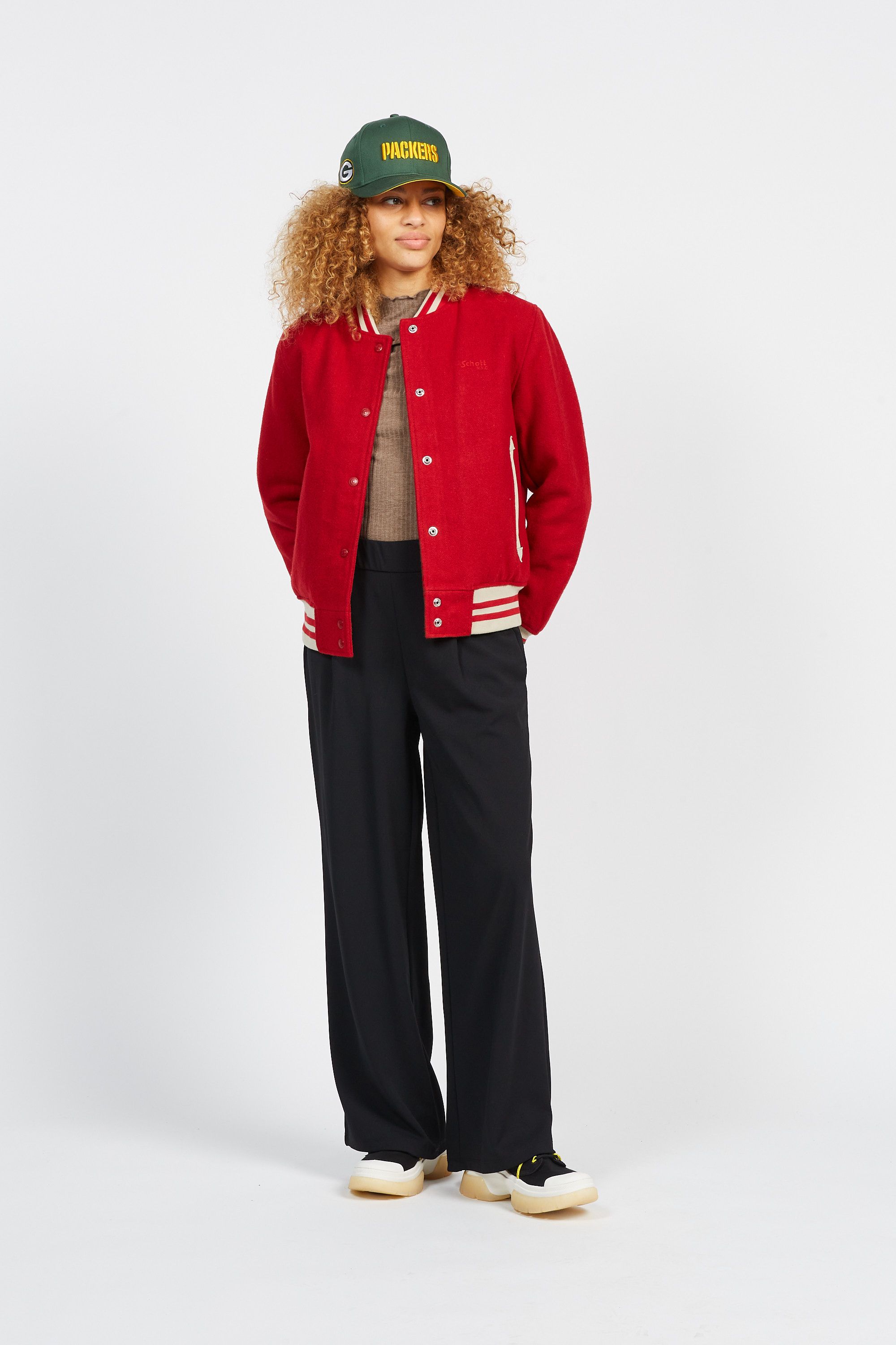 Blouson Rouge Schott Femme Citadium