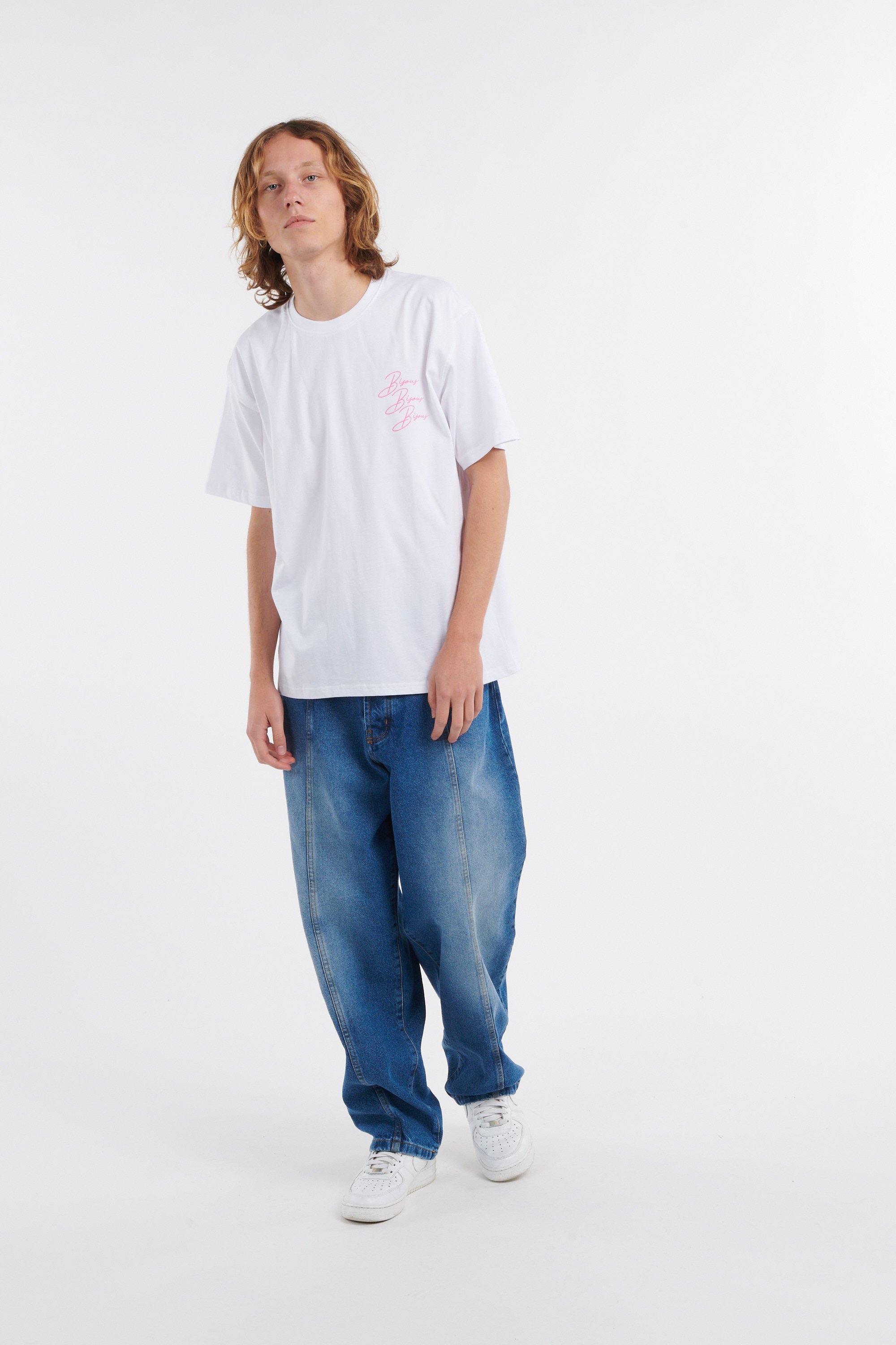 Regular-fit round-neck cotton T-shirt | White by BISOUS SKATEBOARDS Regular-fit round-neck cotton T-shirt White