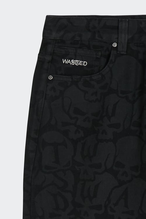 WASTED Pantalon baggy Noir