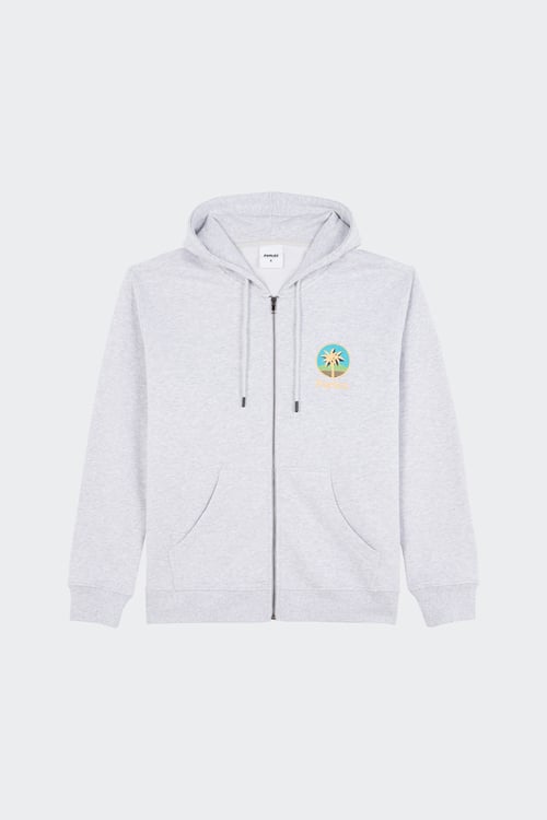 PARLEZ Hoodie zippé Gris