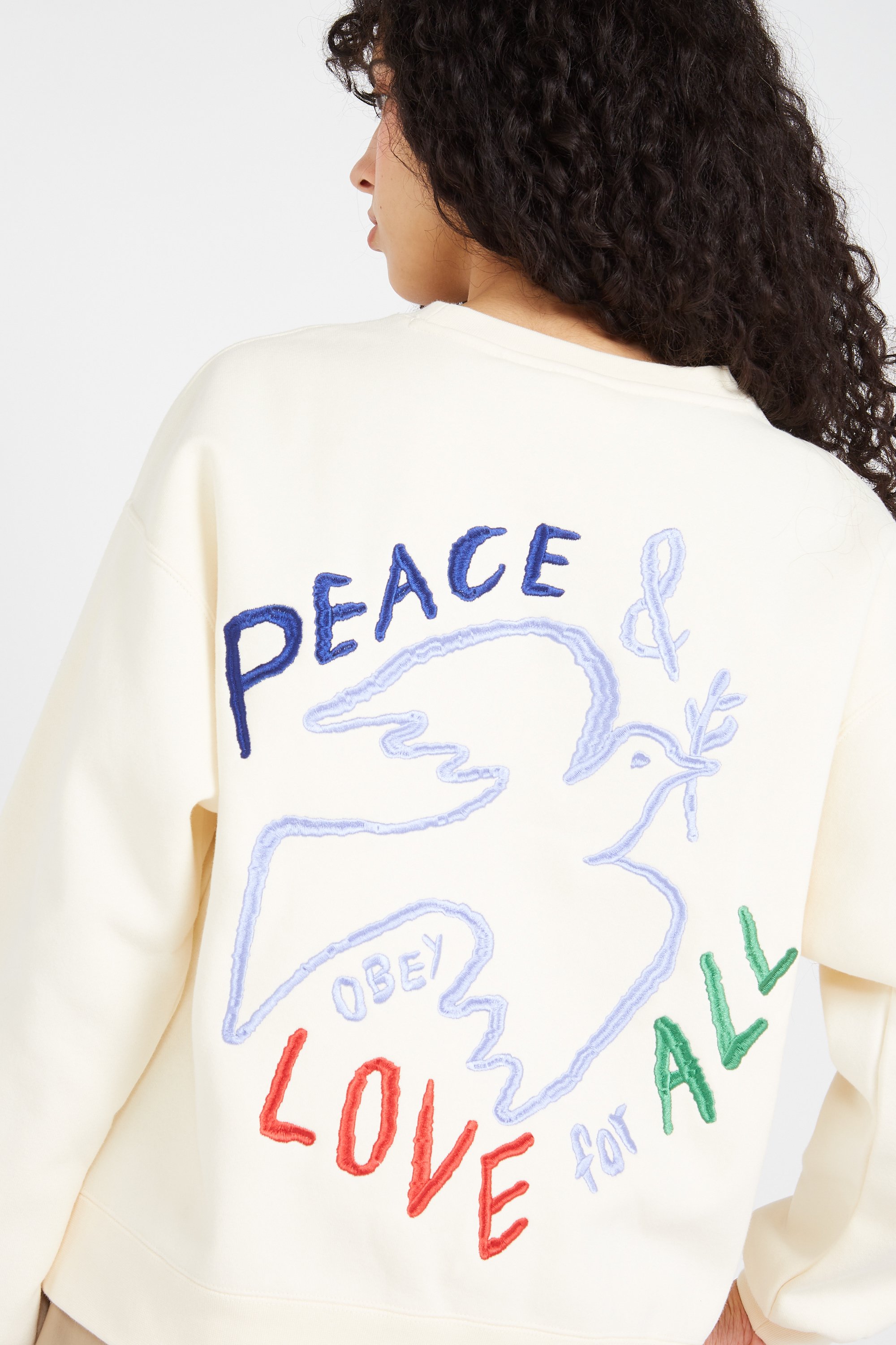 sweatshirt | Beige by OBEY sweatshirt Beige