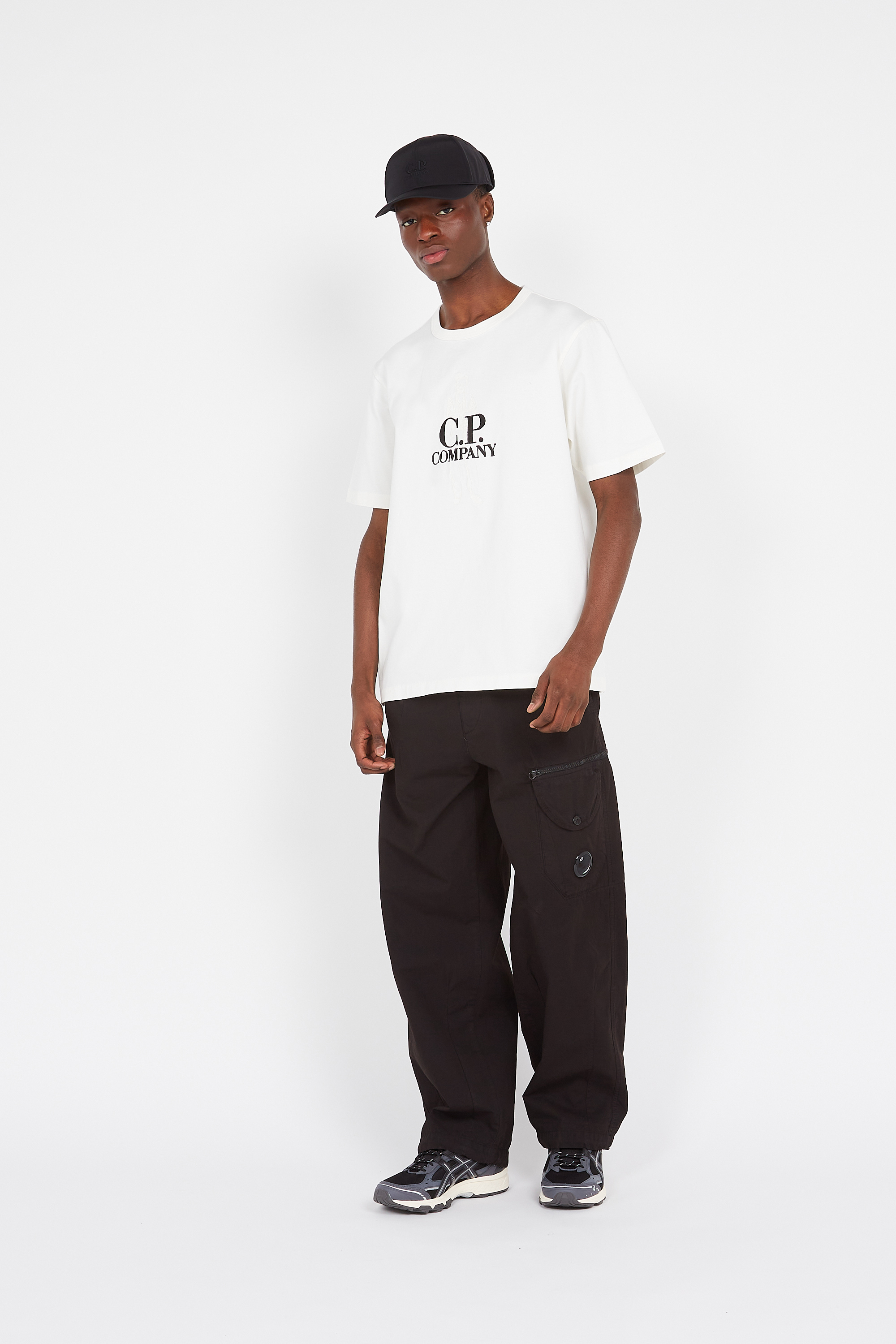 Regular-fit round-neck cotton T-shirt White
