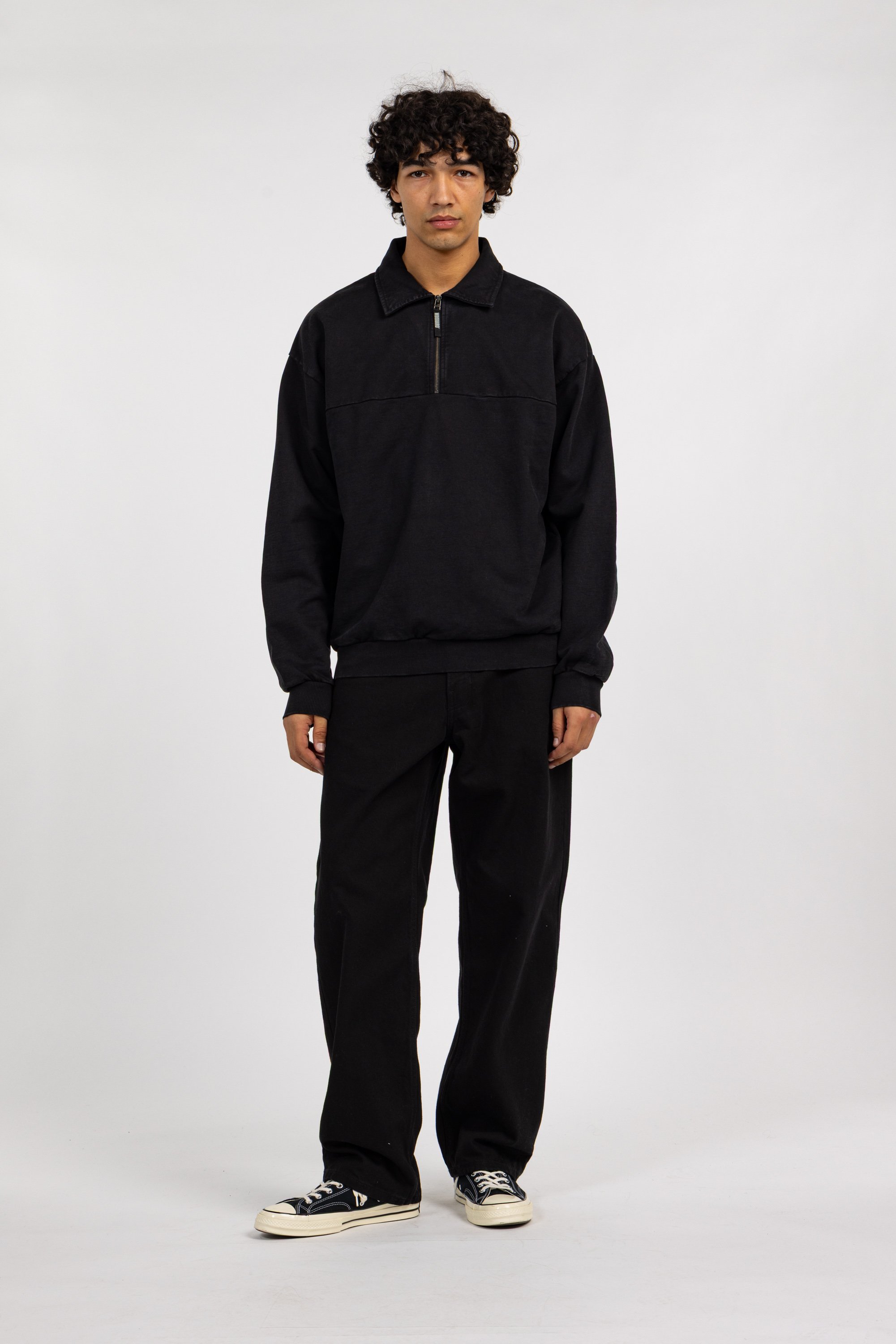 Tommy badge sweatshirt WOODBIRD Black