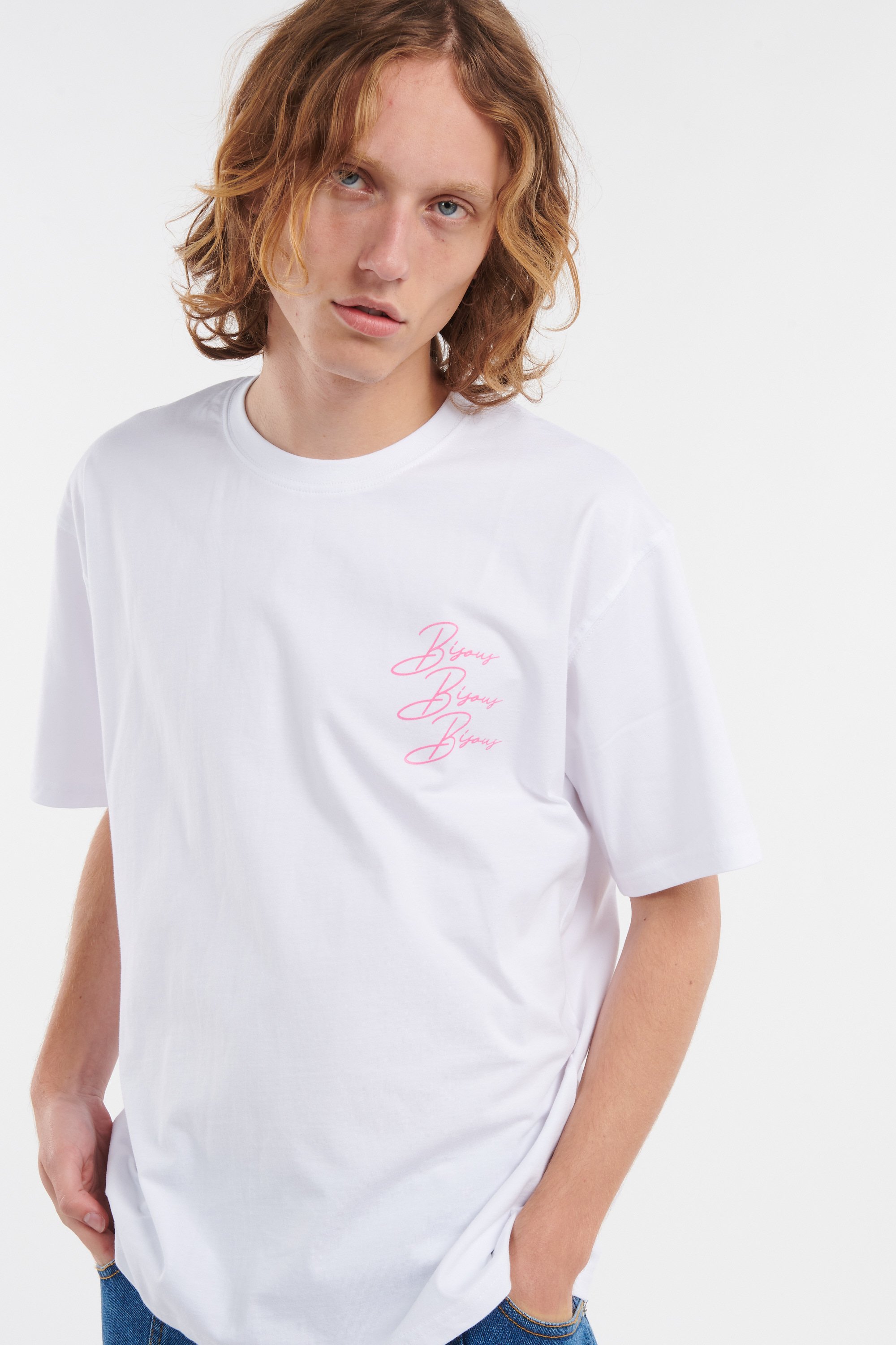 Regular-fit round-neck cotton T-shirt | White by BISOUS SKATEBOARDS Regular-fit round-neck cotton T-shirt White