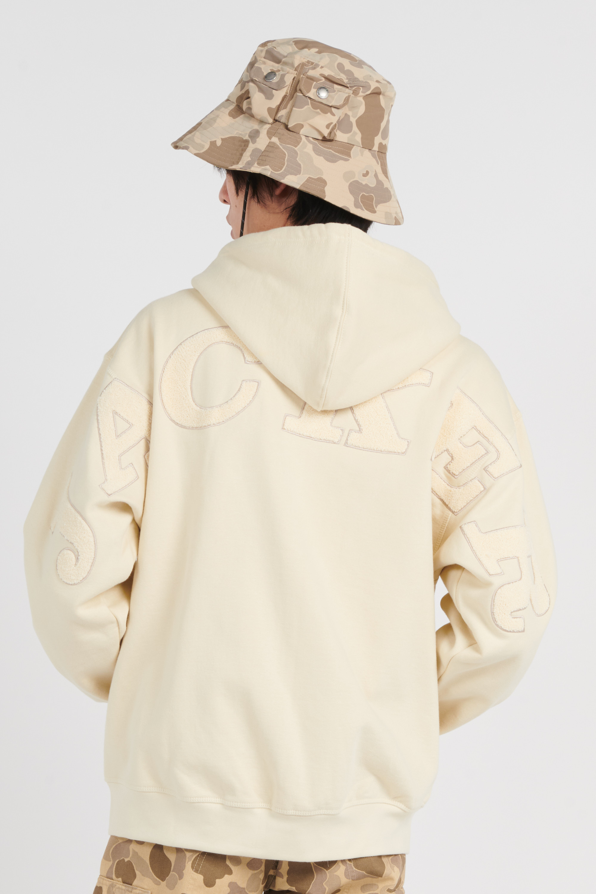 Hoodie zippé Beige