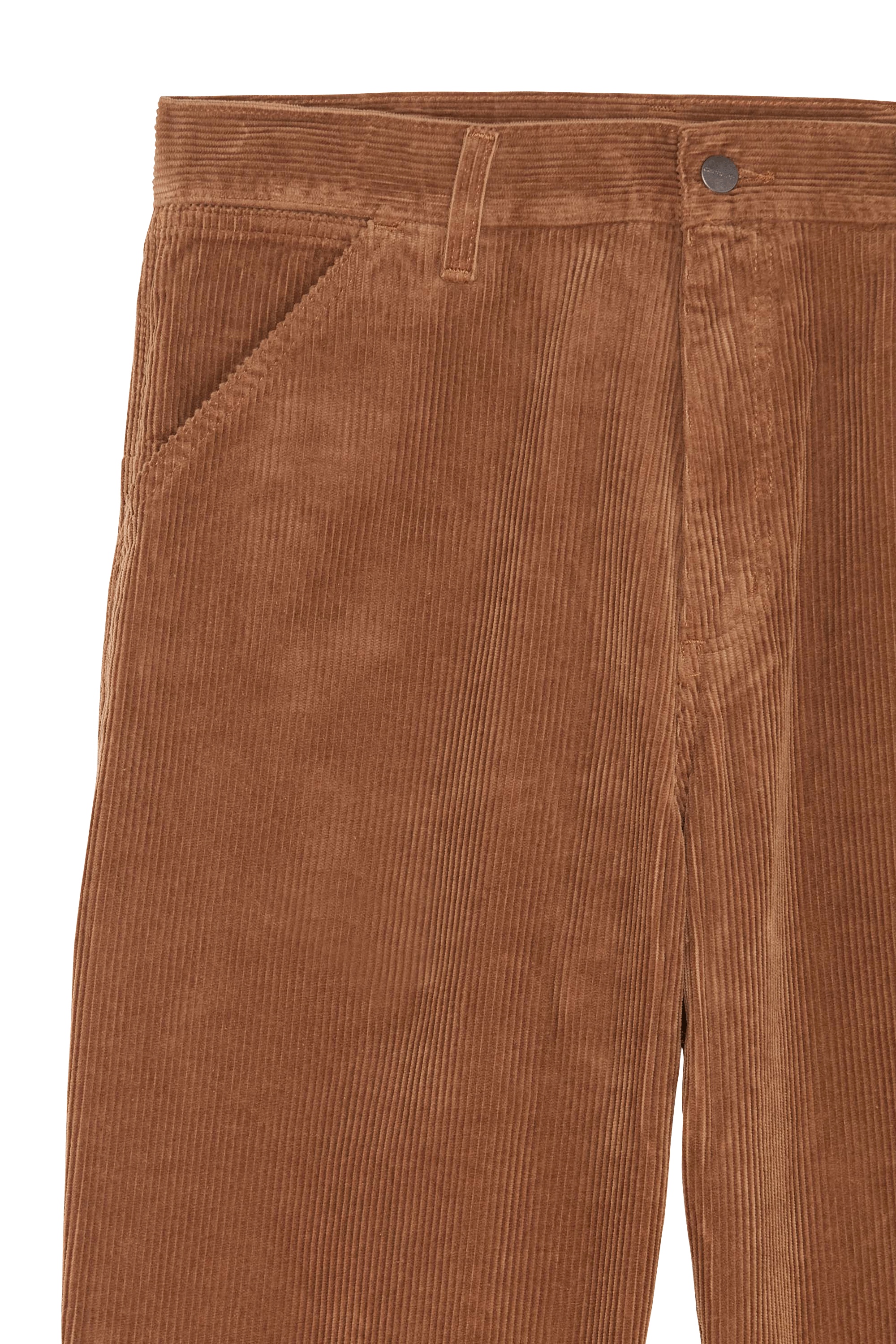 Pantalon droit en velours Marron