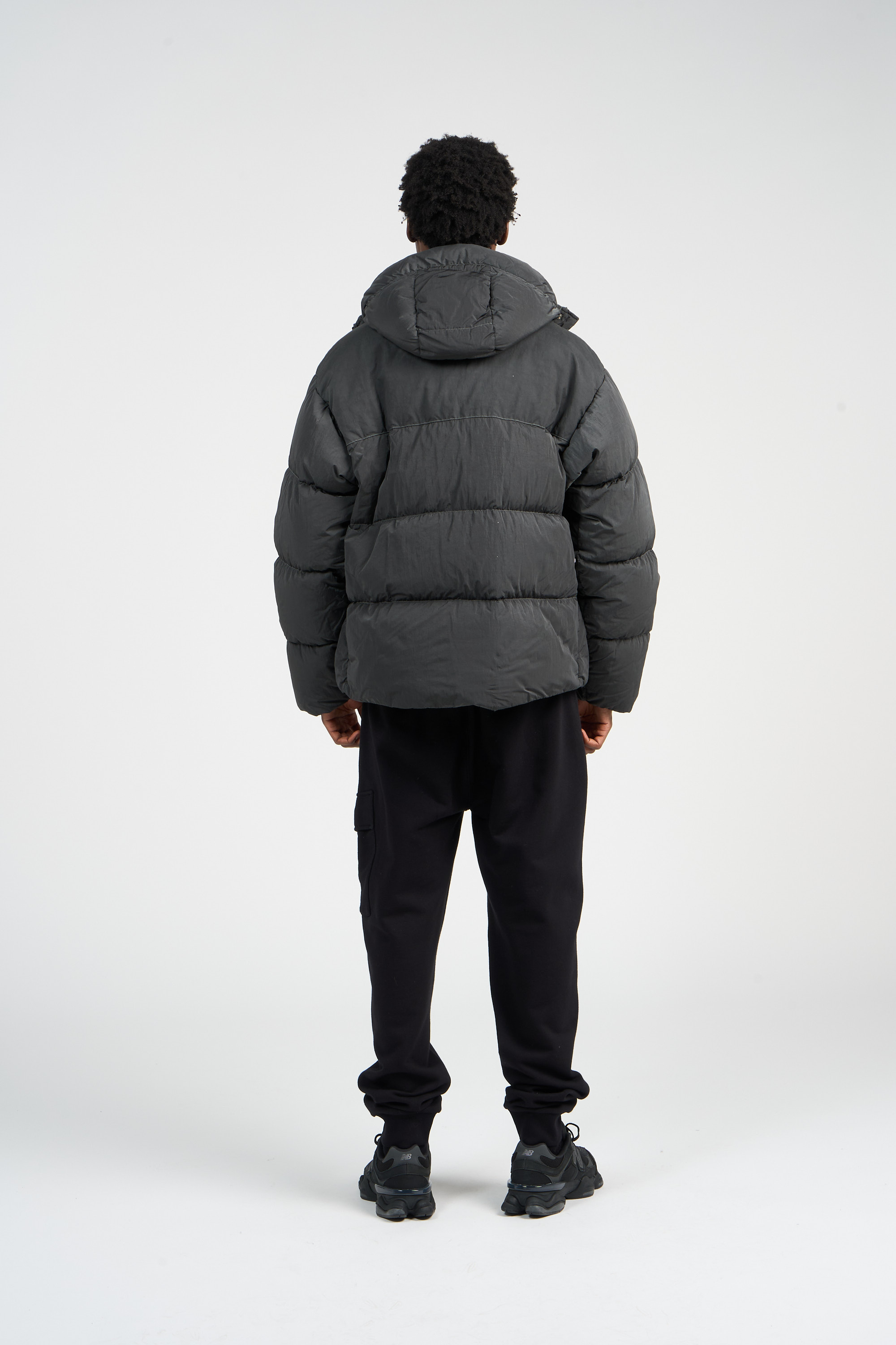 Lightweight quilted padded jacket with high neck Khaki