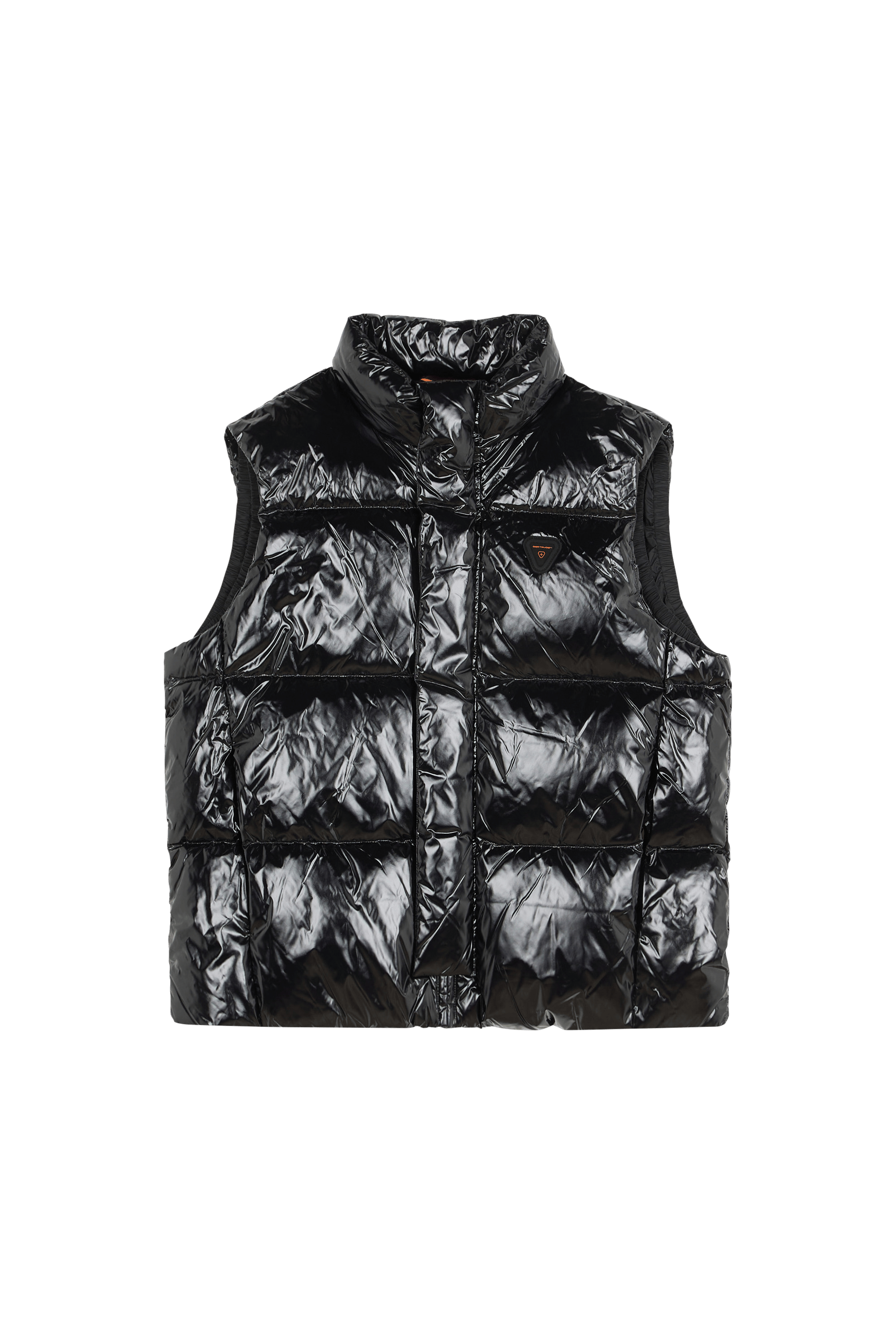 Zipped high-neck colorblock padded jacket with hood GERTRUDE Black