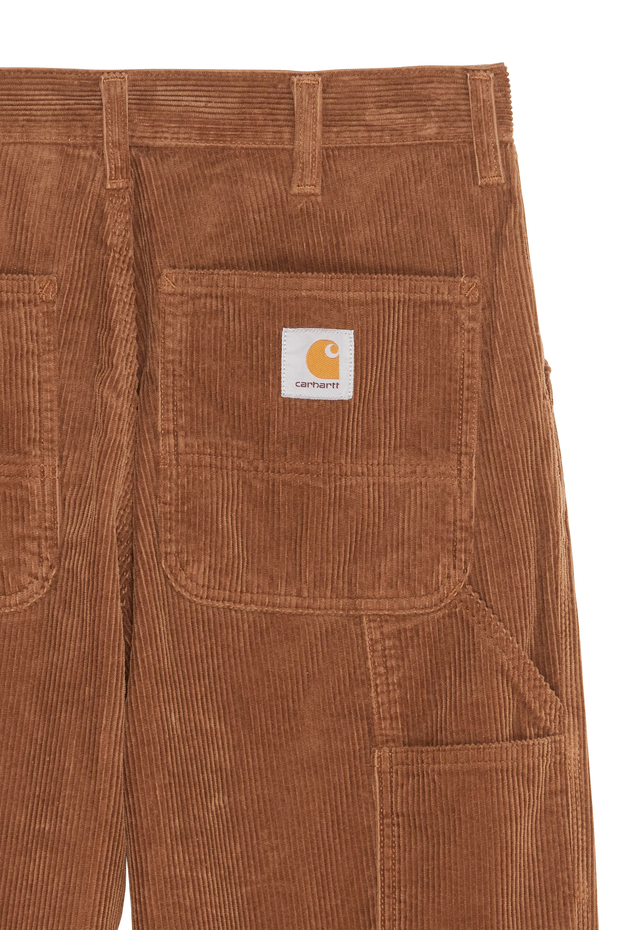 Pantalon droit en velours Marron