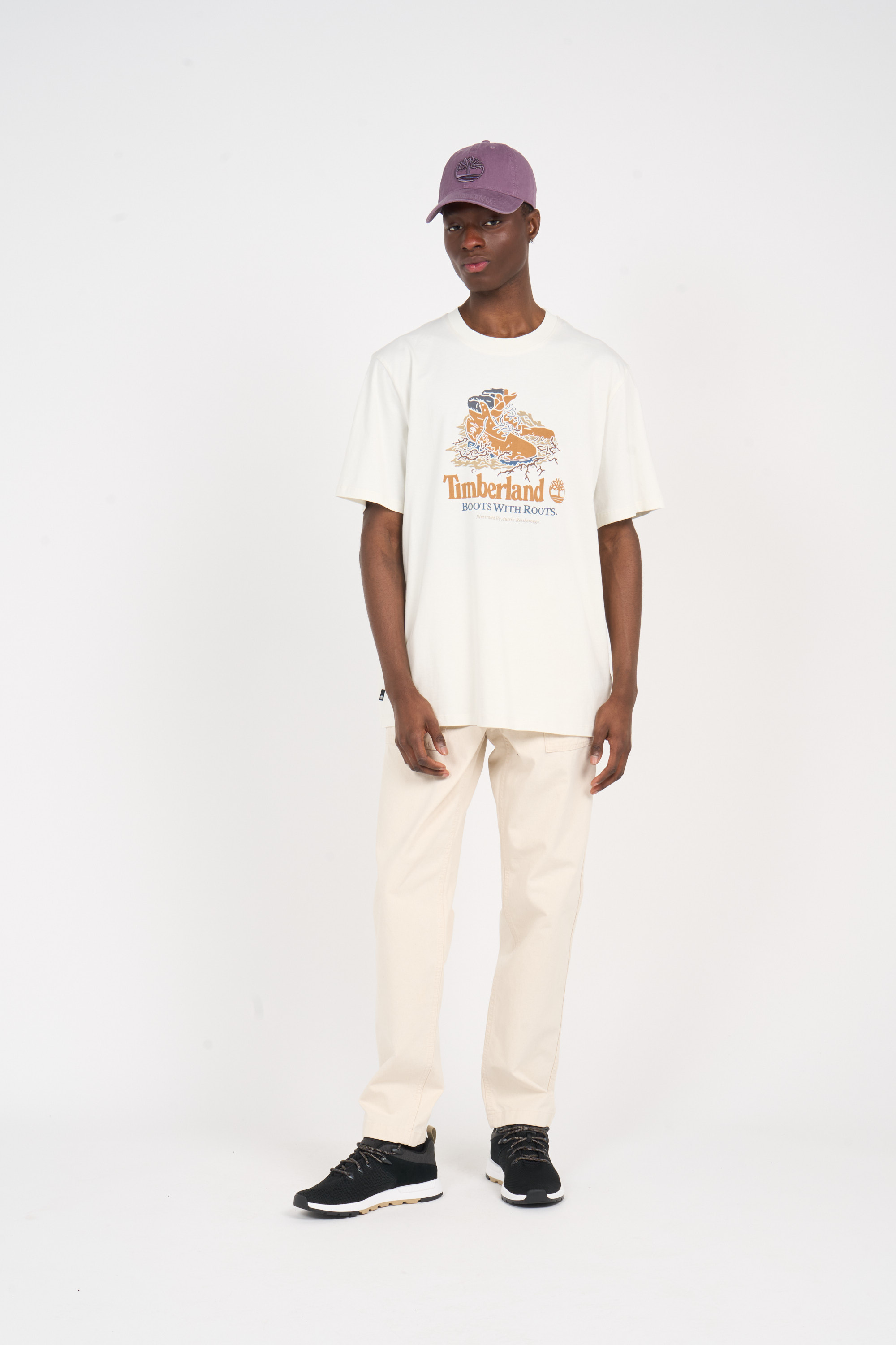 Regular-fit round-neck cotton T-shirt White