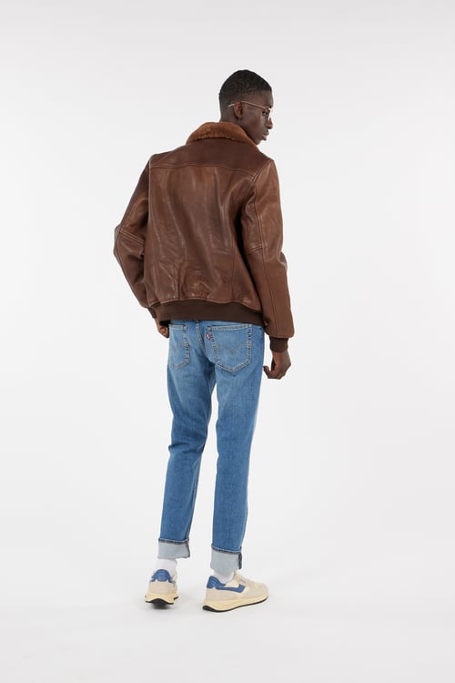 SCHOTT Jacket Brown