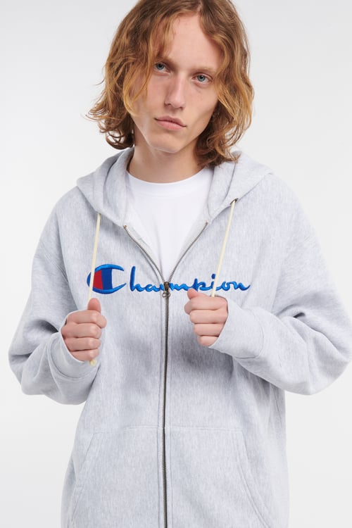 CHAMPION Hoodie zippé Gris